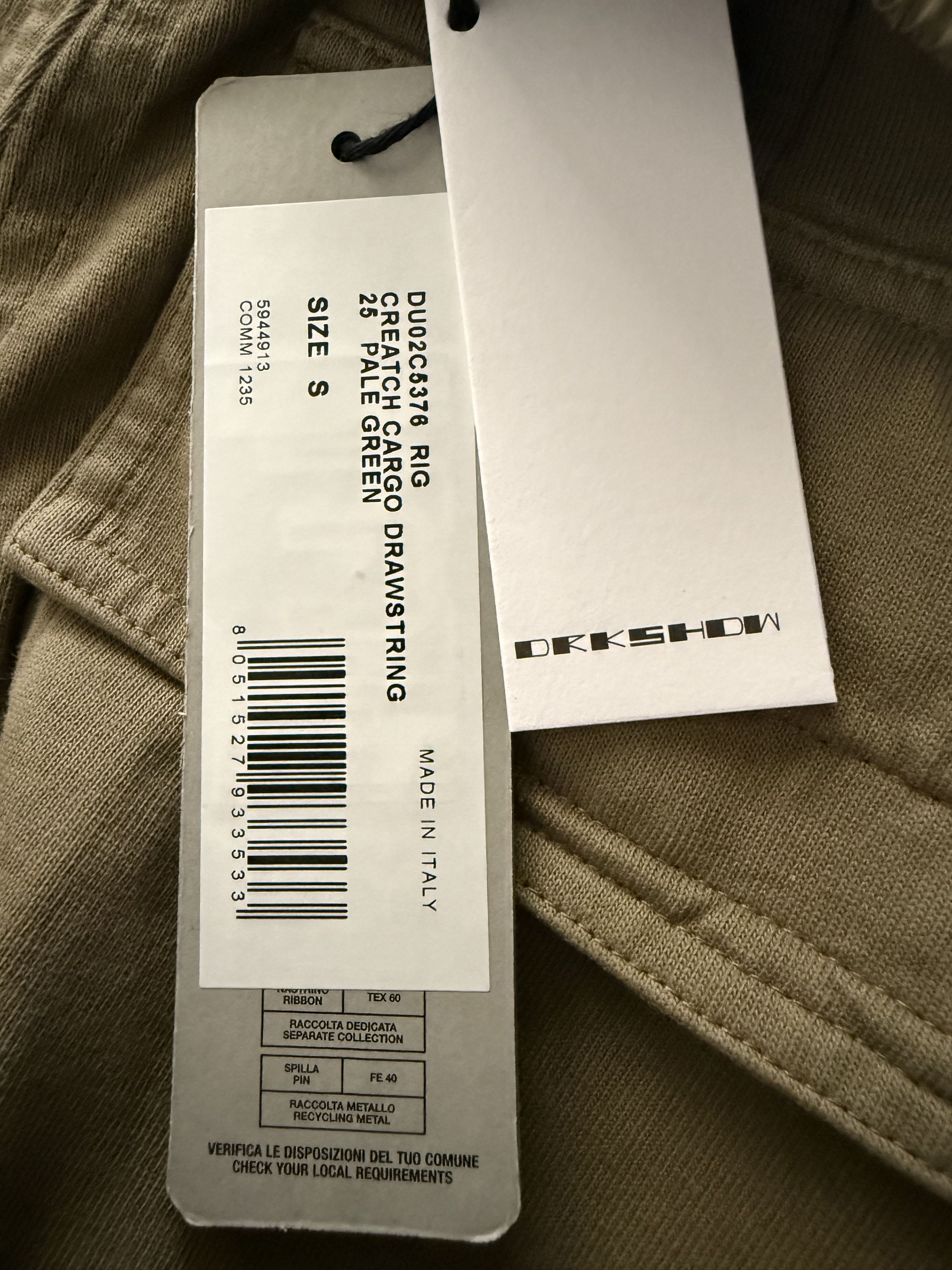 Rick Owens Drkshdw Cargo Creatch Pants With Drawstring Size US 30 / EU 46 - 15 Thumbnail