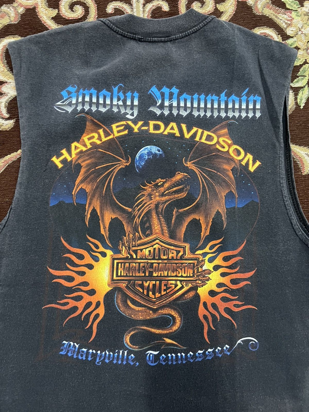 Harley Davidson × Vintage Sleeveless Shirt - Harley Davidson HD Size US M / EU 48-50 / 2 - 5 Thumbnail