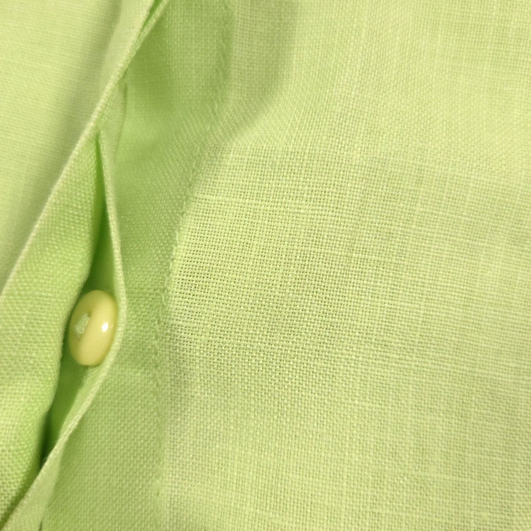 Vintage St. Johns Bay Shirt Womens Small Green Linen Short Sleeve Button Up Collared Top Size S / US 4 / IT 40 - 4 Thumbnail