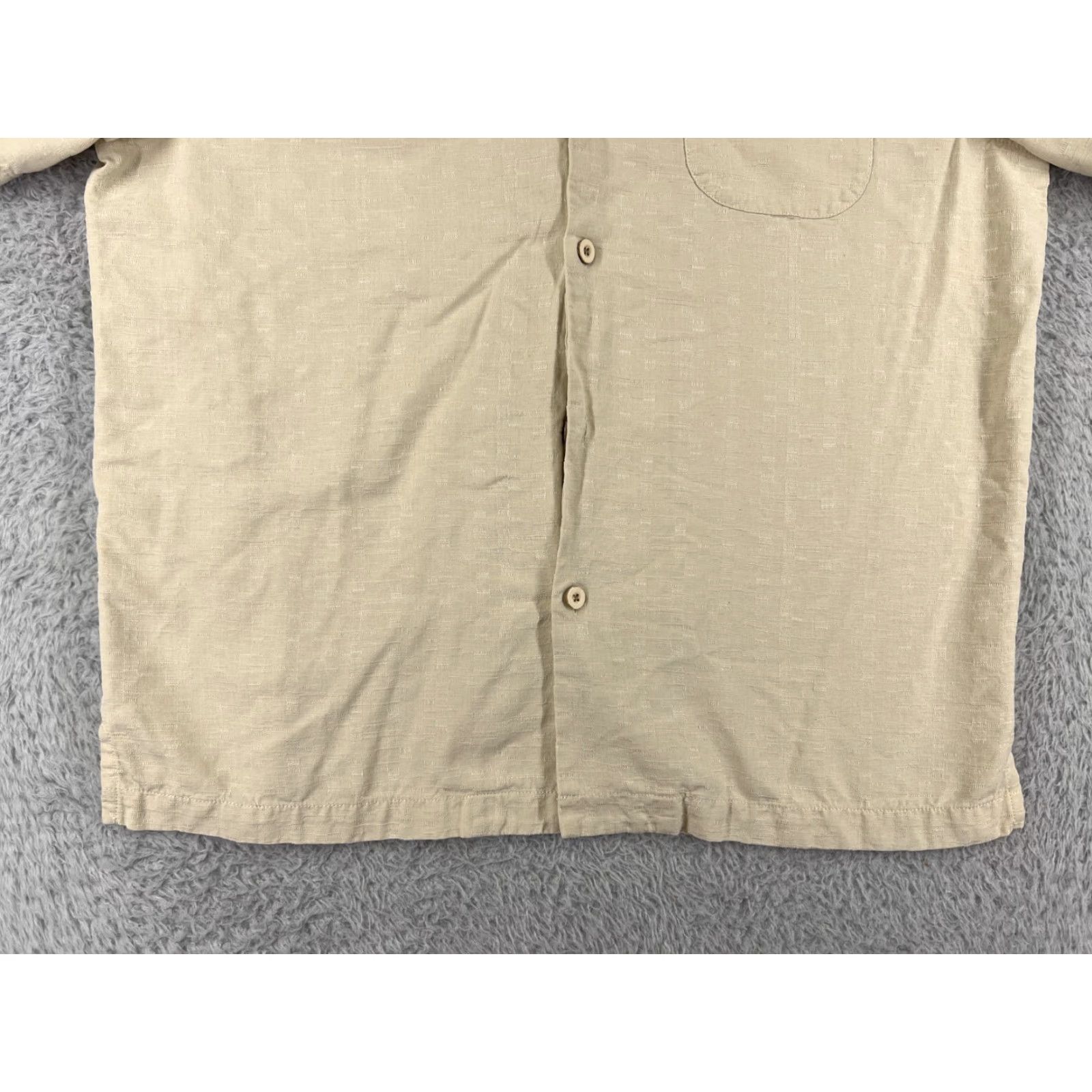 Tommy Bahama Tommy Bahama Shirt Men Large Beige Button-Up Silk Cotton Blend Camp Resort Beach Size US L / EU 52-54 / 3 - 5 Thumbnail