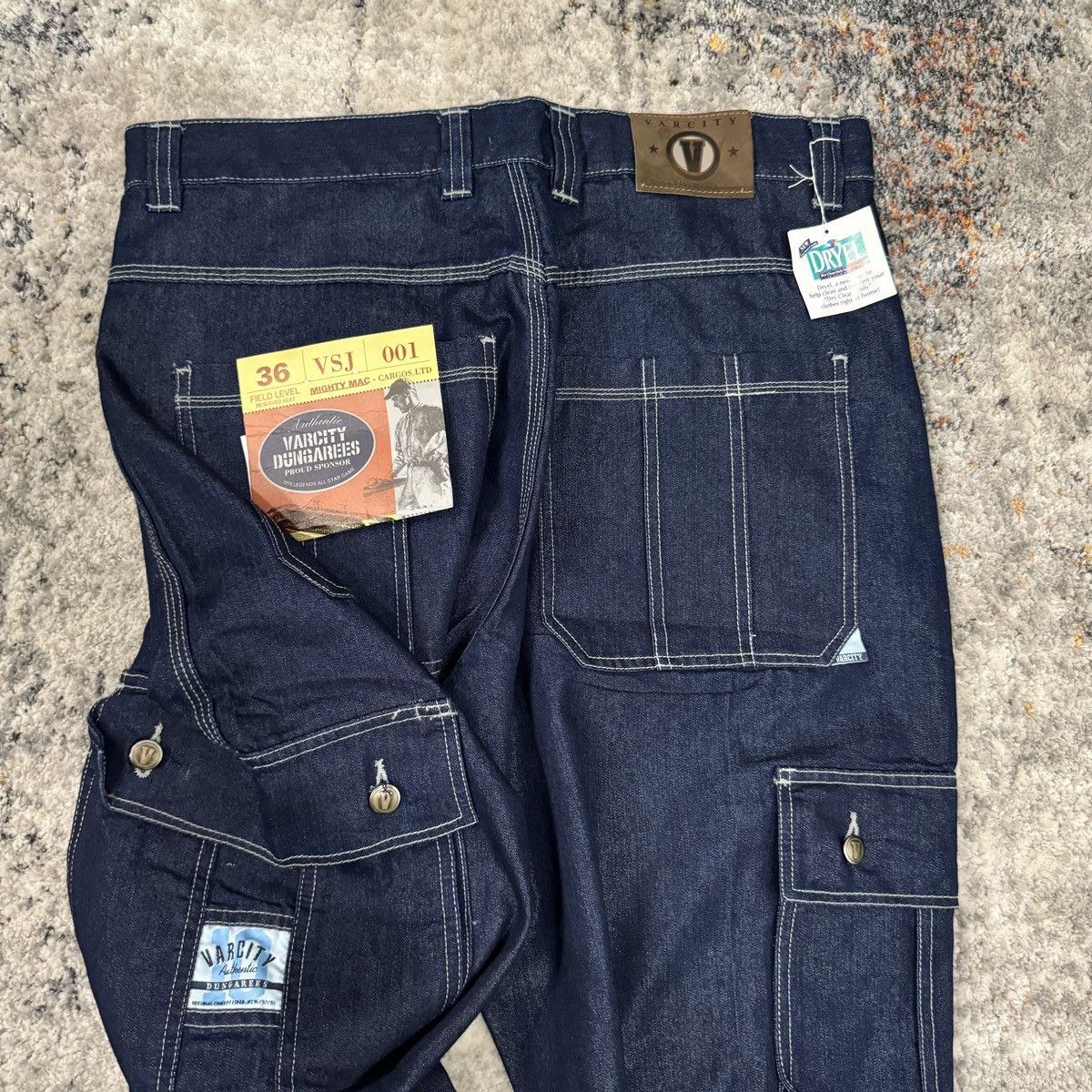 JNCO × Japanese Brand × Vintage Crazy Vintage y2k Varcity baggy wide leg cargo jeans NWT Size US 36 / EU 52 - 3 Thumbnail