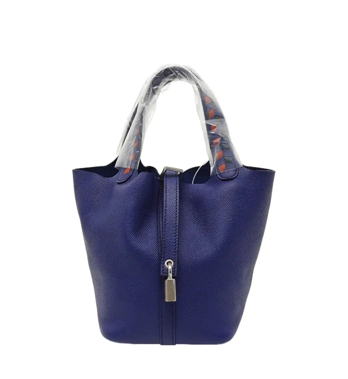 Hermes Hermes Picotin Lock 18 Iris Purple Epsom cowhide leather woven picotin handbag s Size ONE SIZE - 1 Thumbnail