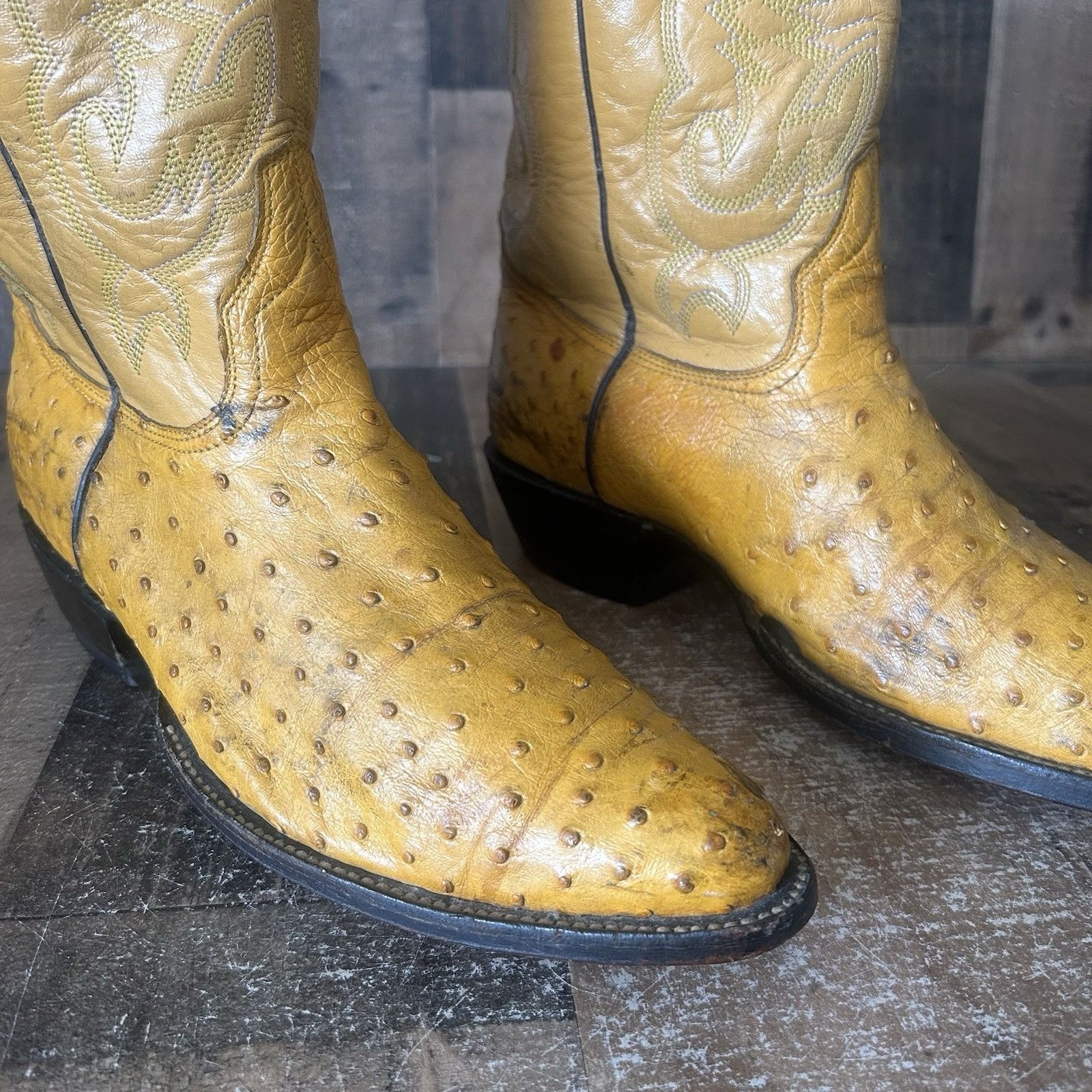 Vintage Custom Vintage Unbranded Ostrich Cowboy Boots Mens 9 Size US 9 / EU 42 - 11 Thumbnail