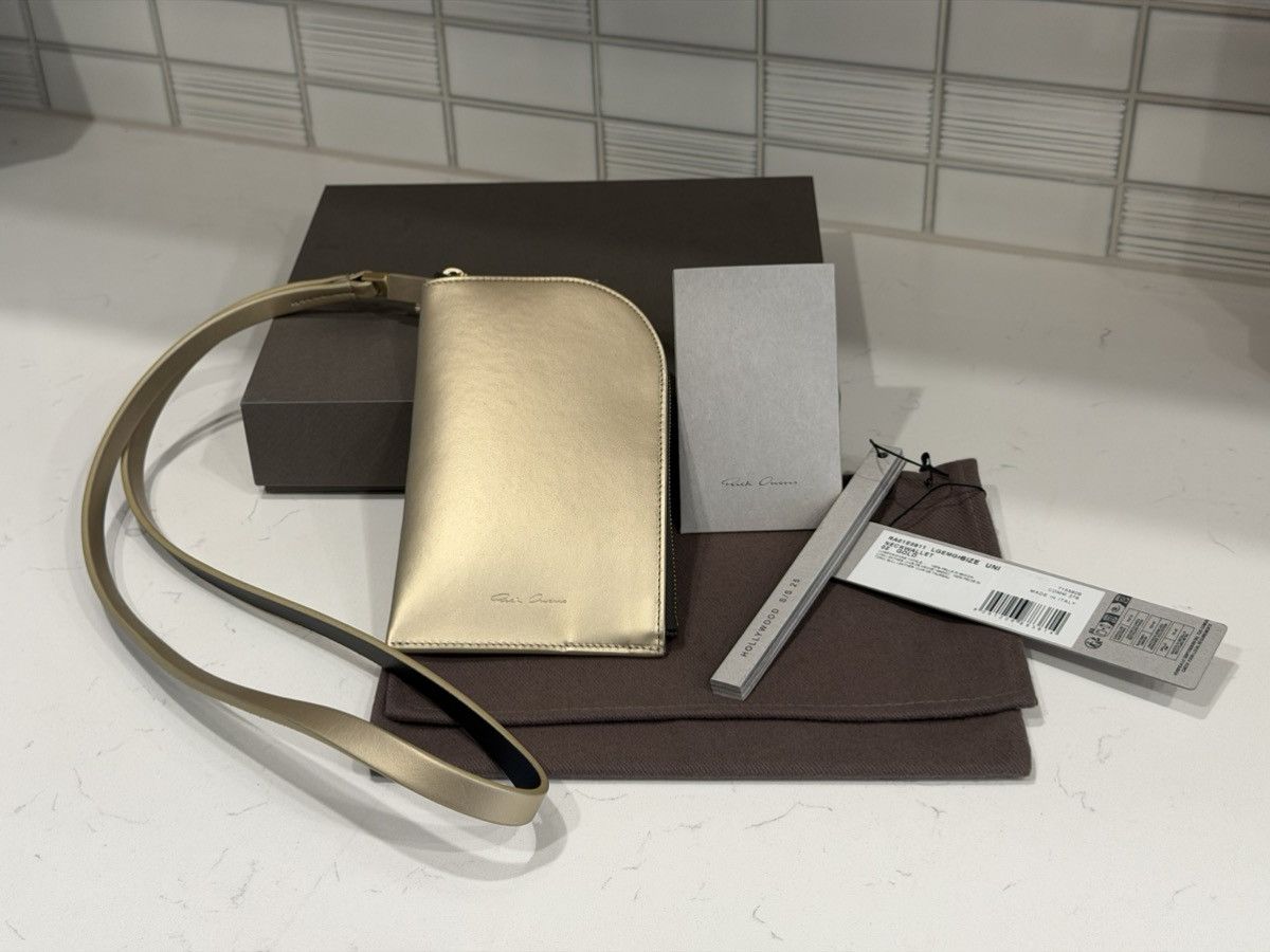 Rick Owens Rick Owens S/S25 Gold Neck Wallet (Brand New/Never Worn) Size ONE SIZE - 1 Thumbnail