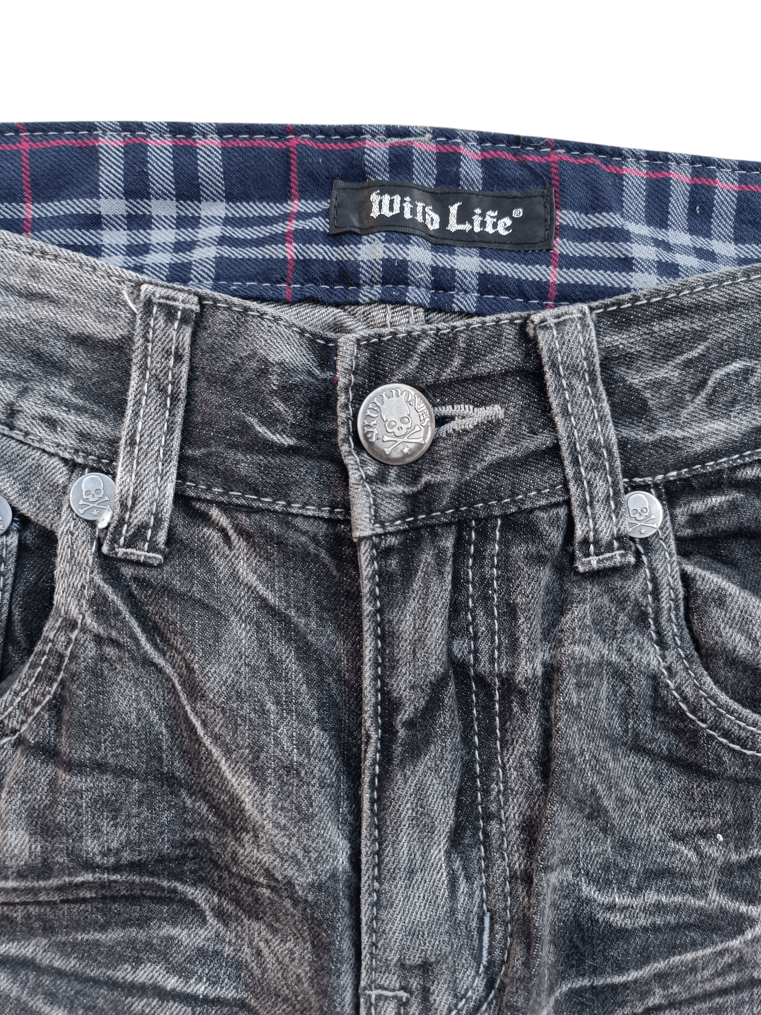 Japanese Brand Vintage Wild Life LGB Style Whiskers Skulls Denim Pants Size US 32 / EU 48 - 10 Thumbnail