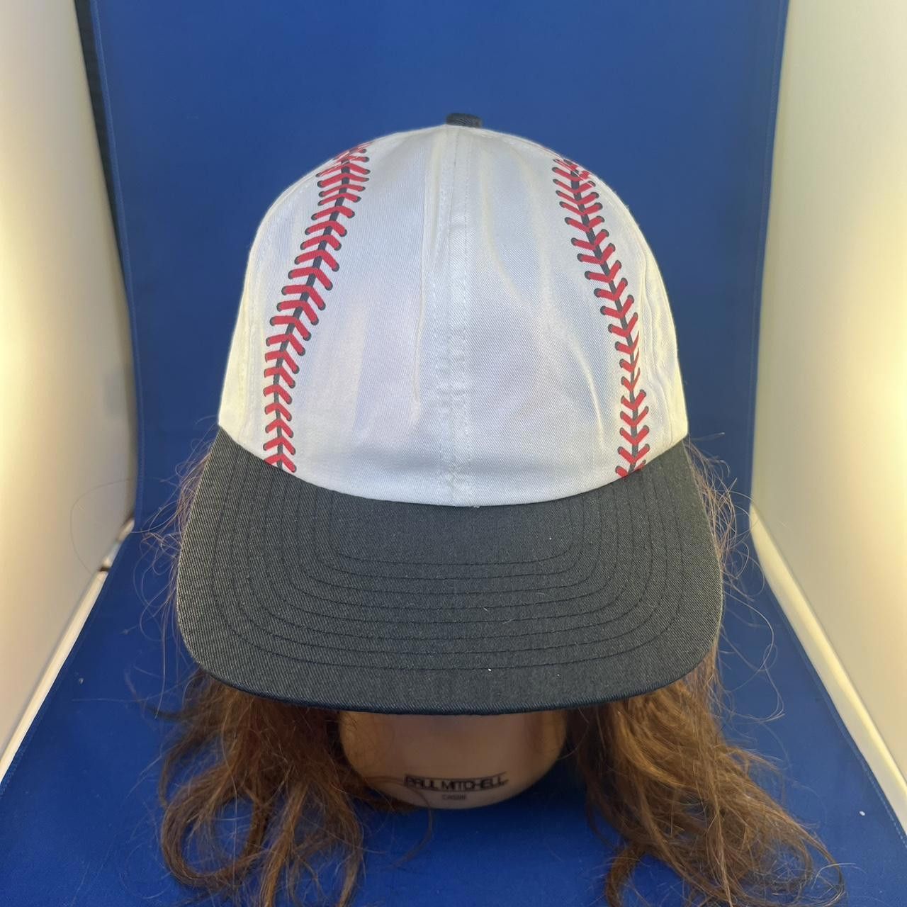 Designer Vintage Baseball-Themed Adjustable Cap with Stitch Design Size ONE SIZE - 1 Thumbnail