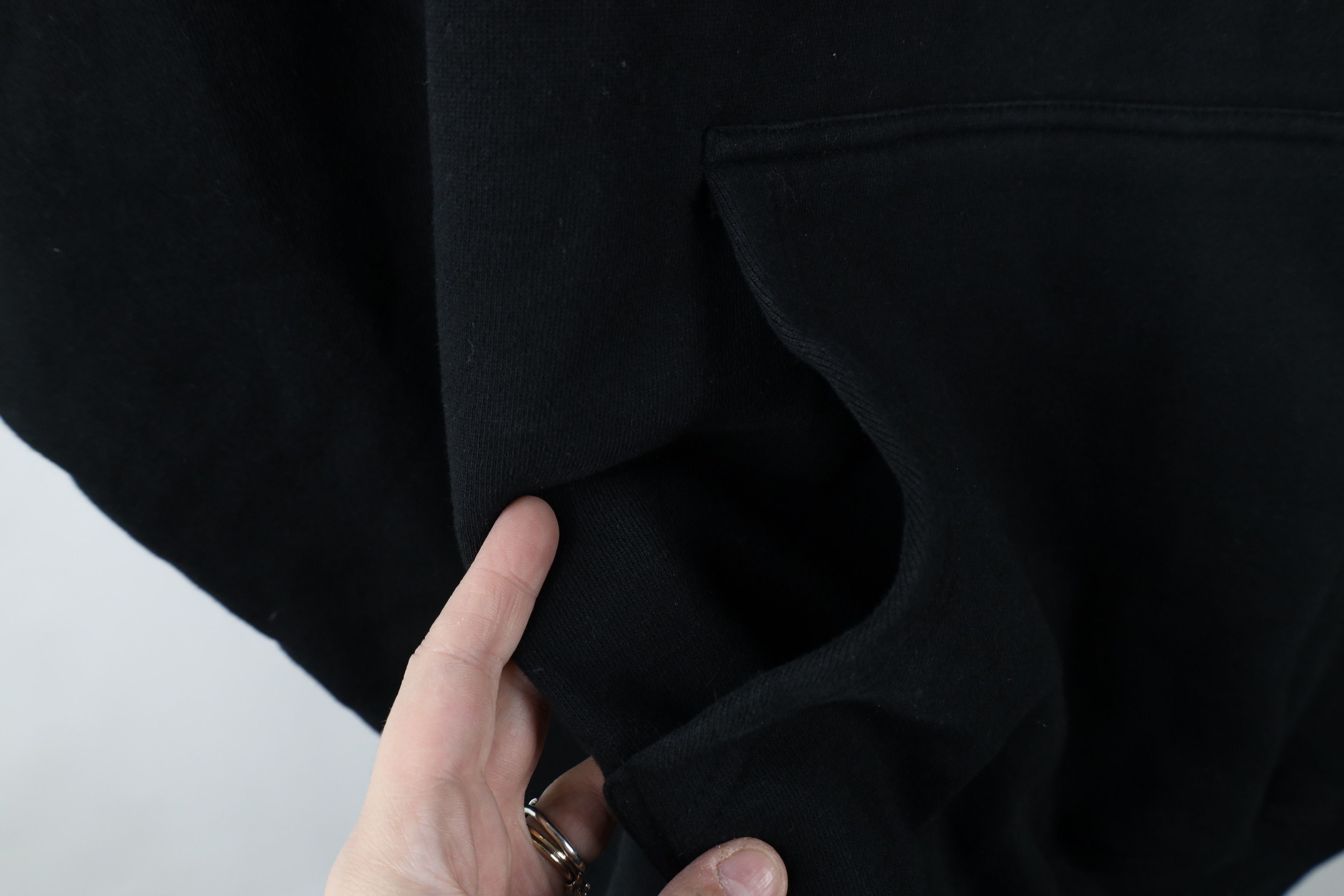 Vintage Vintage Streetwear Blank Heavyweight Hoodie Sweatshirt Black Size US XXL / EU 58 / 5 - 4 Thumbnail