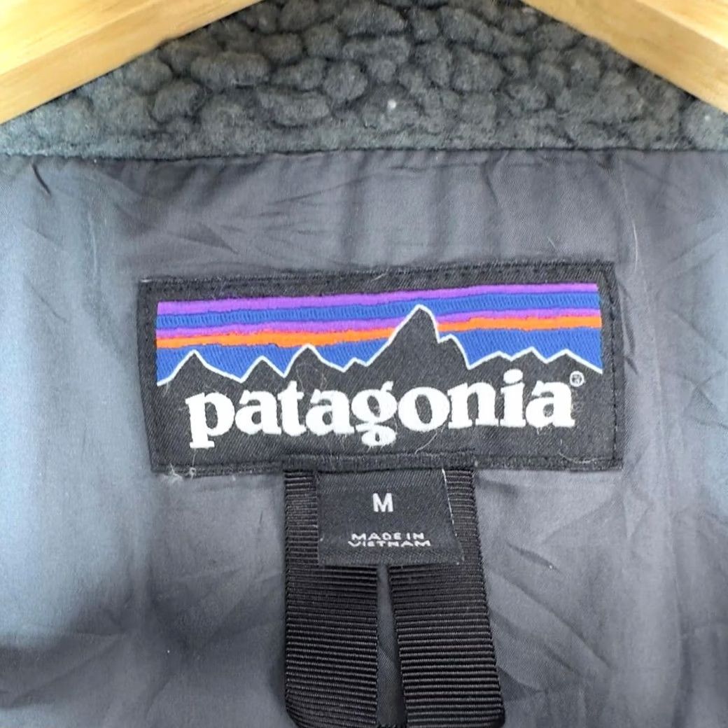 Patagonia Patagonia Girl's Down Parka Puffer Coat Hooded Sherpa Lined Quilted Black Sz M Size M / US 6-8 / IT 42-44 - 4 Thumbnail