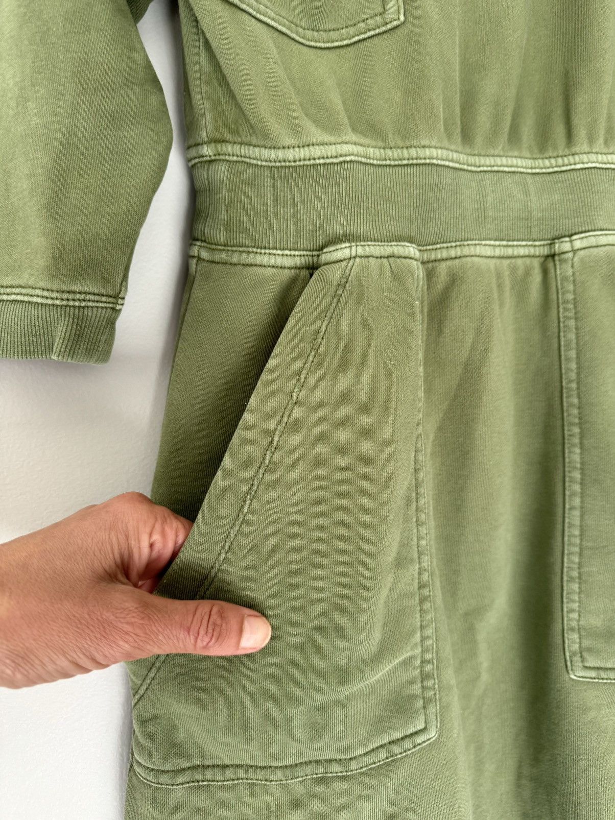 daily practice green dress Daily Practice Fastpack Bubble-Hem Midi Dress main image 0