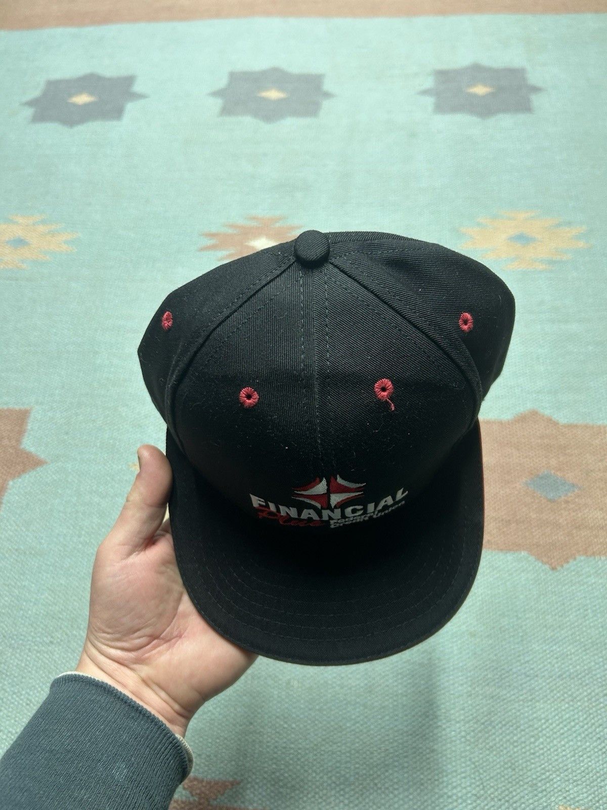 Vintage Vtg strapback hat financial plus federal credit union bank Size ONE SIZE - 3 Thumbnail