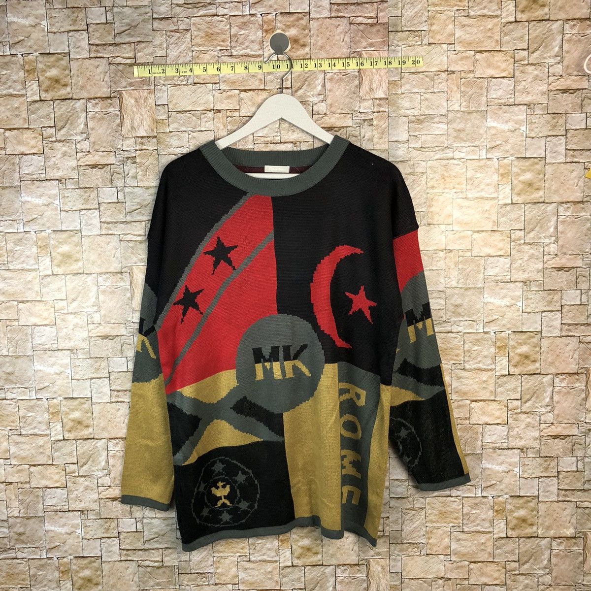 Homespun Knitwear × Japanese Brand Ladies Fashion vintage art design Red Knitwear #A1105 Size L / US 10 / IT 46 - 1 Thumbnail