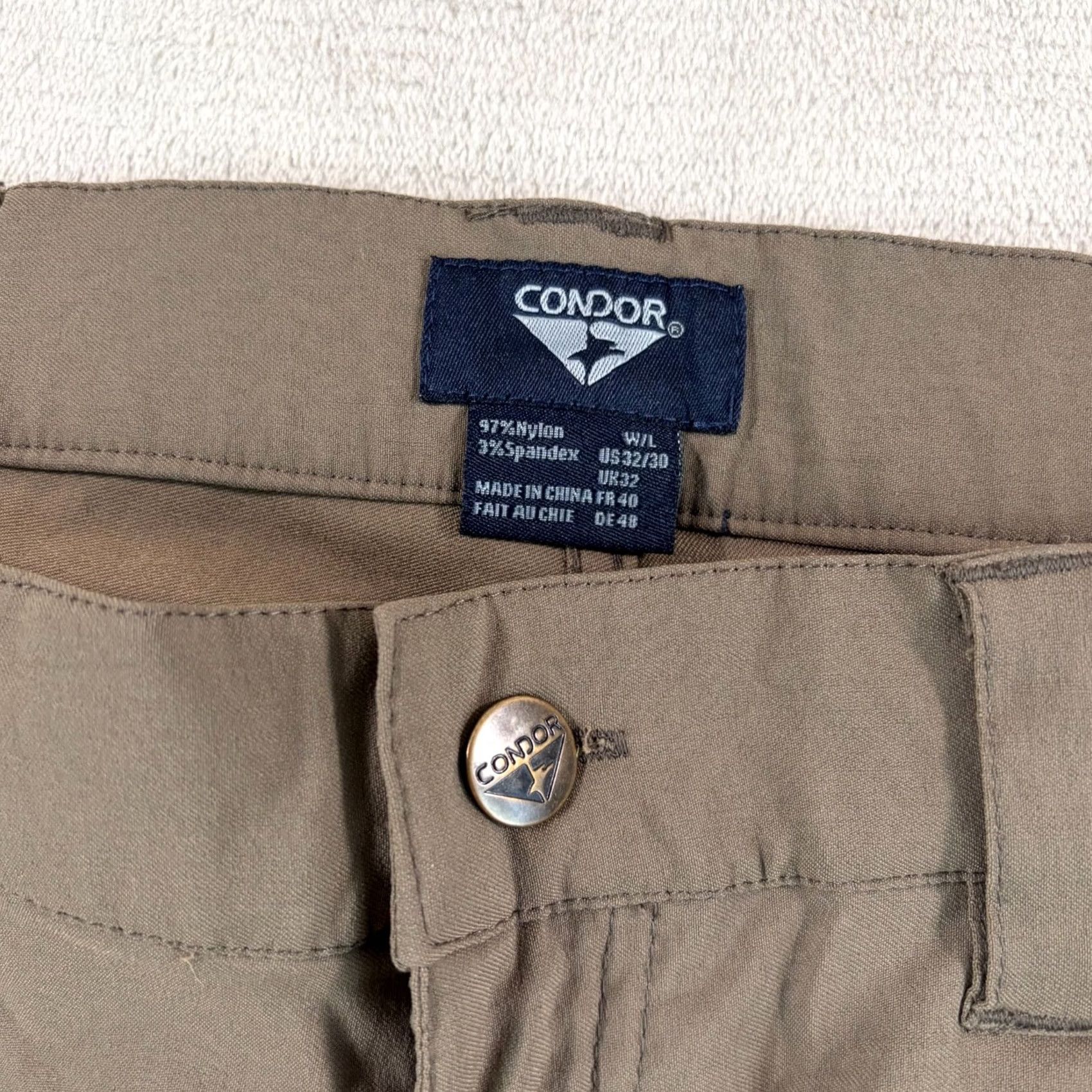 Vintage Condor Cipher Performance Pants Men 32x29 Slim DWR Flat Dark Earth Brown Nylon Spandex Pants Slim Fit Khakis Mens Size US 32 / EU 48 - 2 Thumbnail