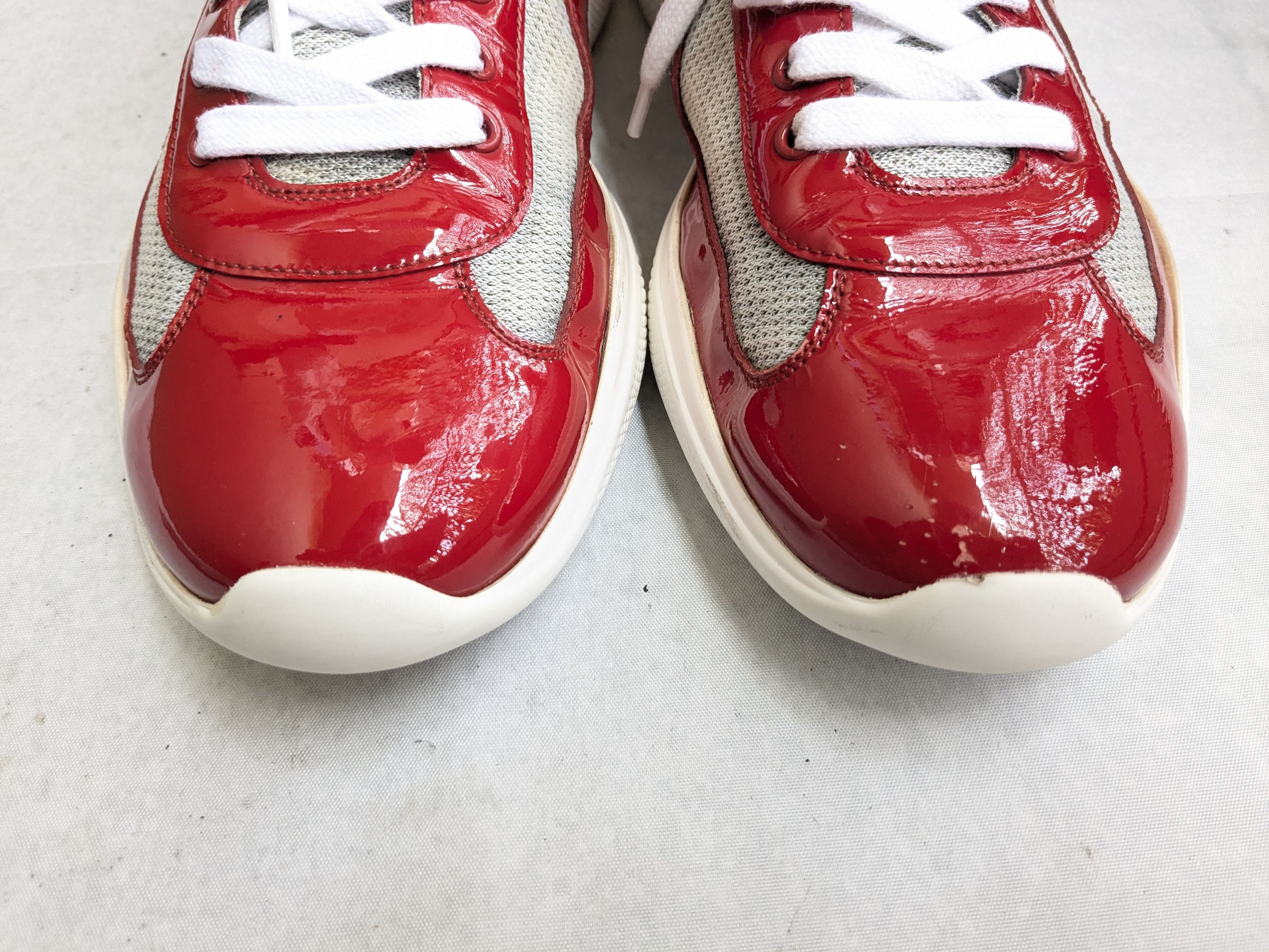 Prada Prada America's Cup Red Patent Leather 11 Low Silver Size US 11 / EU 44 - 3 Thumbnail