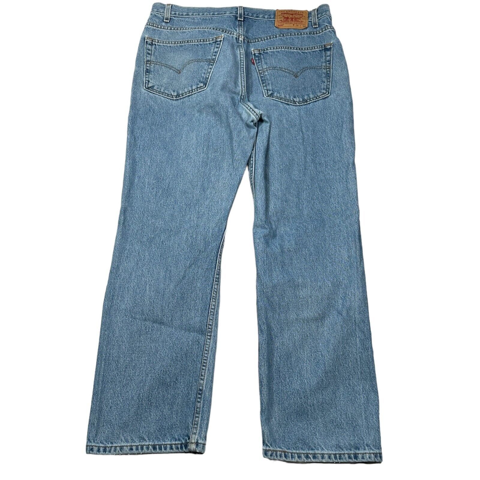 Levi's Vintage Levi's 505 Jeans 38 x 30 Blue Denim Straight Y2K Size US 38 / EU 54 - 2 Thumbnail