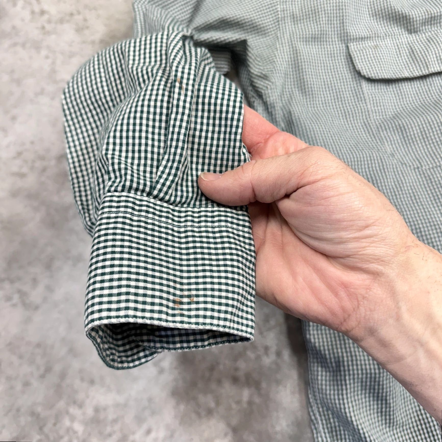 Vintage Gitman Bros Shirt Mens Large Green Check Long Sleeve Button Front Pockets Size US L / EU 52-54 / 3 - 4 Thumbnail