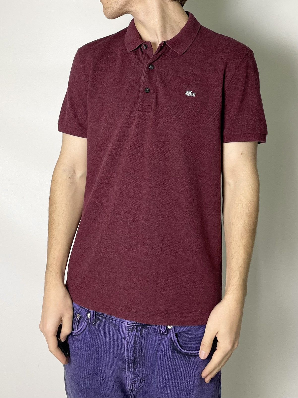 Lacoste Lacoste 🐊 vintage style burgundy golf polo tee t shirt Size US L / EU 52-54 / 3 - 1 Thumbnail