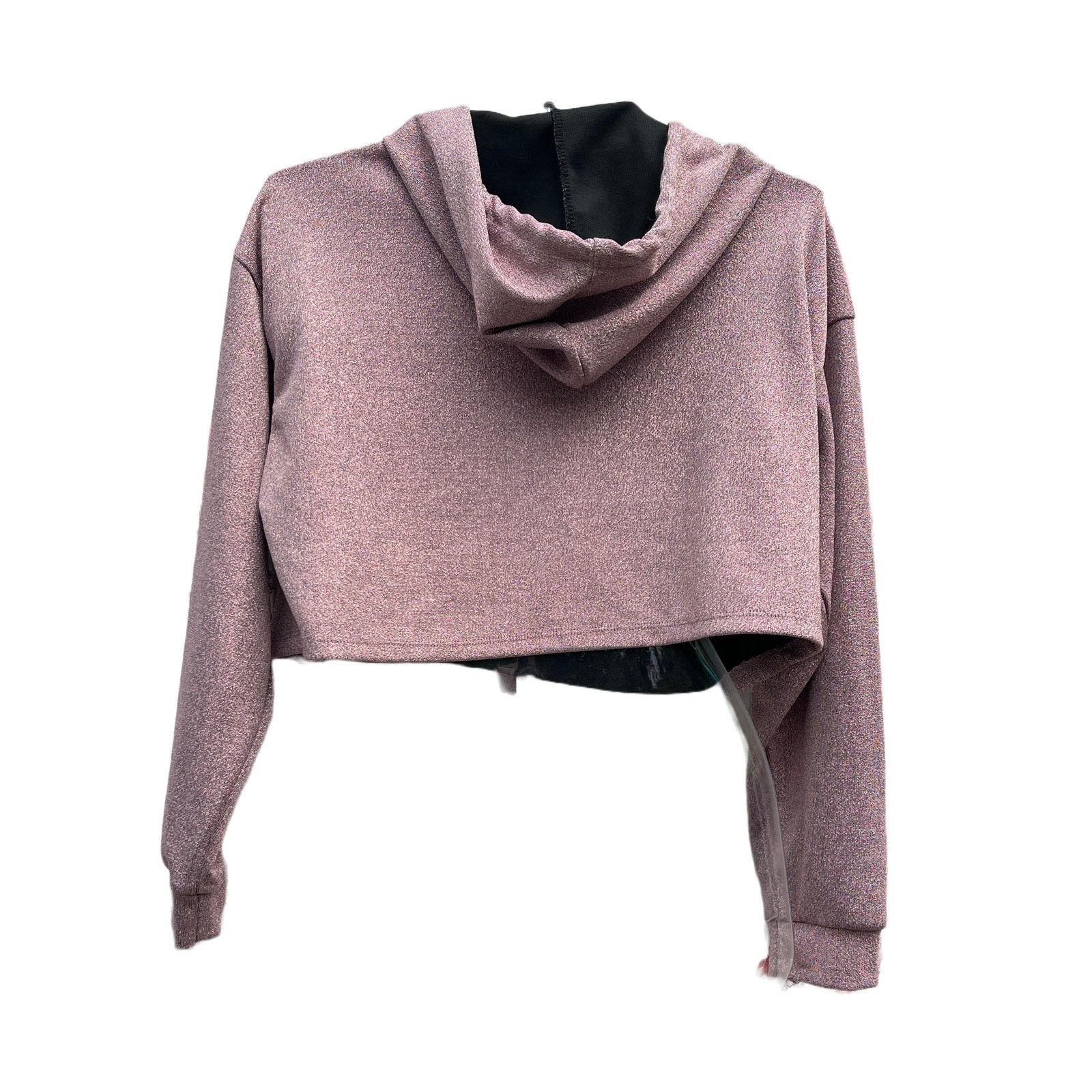 Forever 21 Forever 21 Cropped Hoodie Womens Size Medium Metallic Pink Size M / US 6-8 / IT 42-44 - 2 Thumbnail
