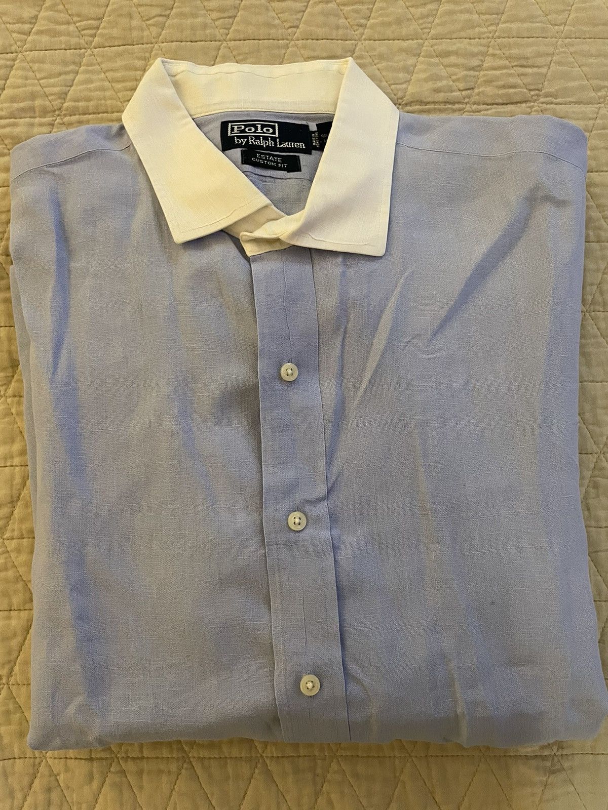 Polo Ralph Lauren × Vintage Contrast Collar Linen Dress Shirt Size US XL / EU 56 / 4 - 1 Thumbnail