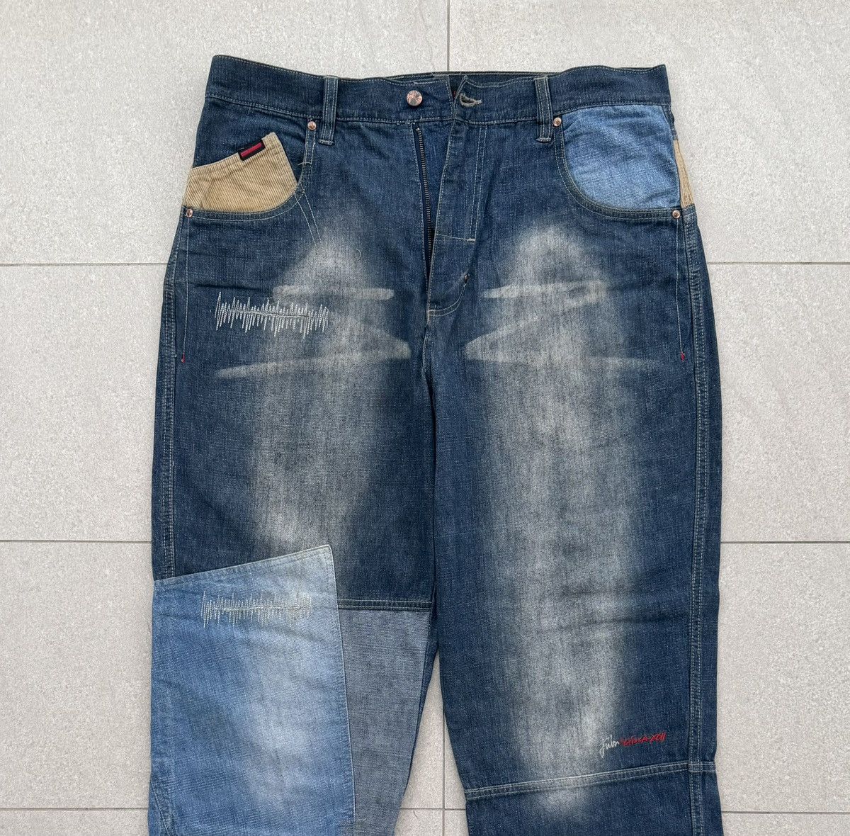 Fubu FUBU The Collection Baggy Jeans Patchwork Vintage Hip Hop Size US 36 / EU 52 - 4 Thumbnail