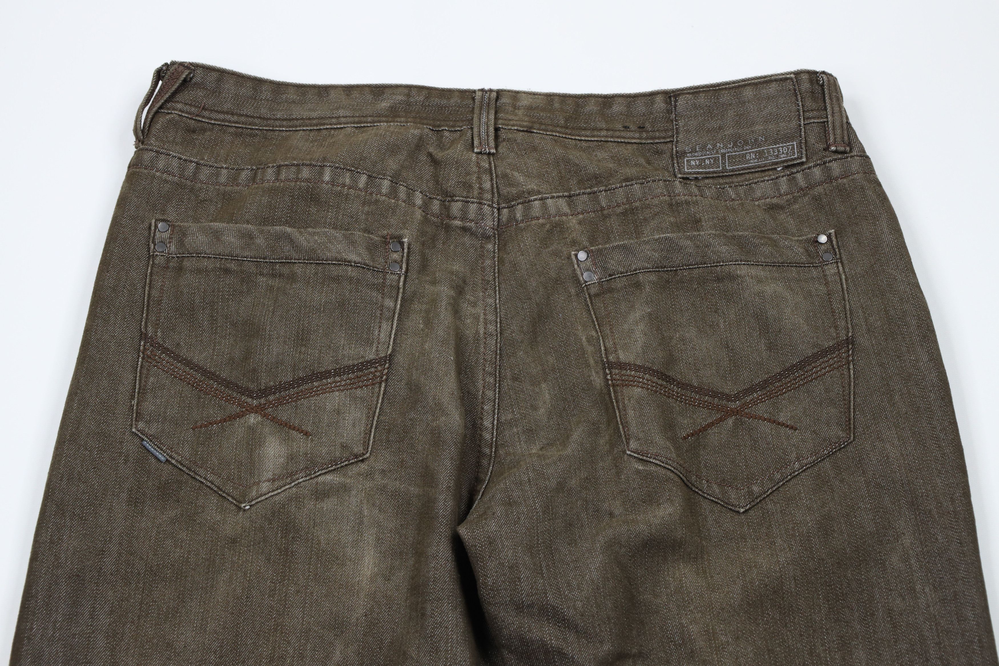 Vintage Vintage Y2K Streetwear Sean John Wide Leg Denim Jeans Brown Size US 36 / EU 52 - 10 Thumbnail