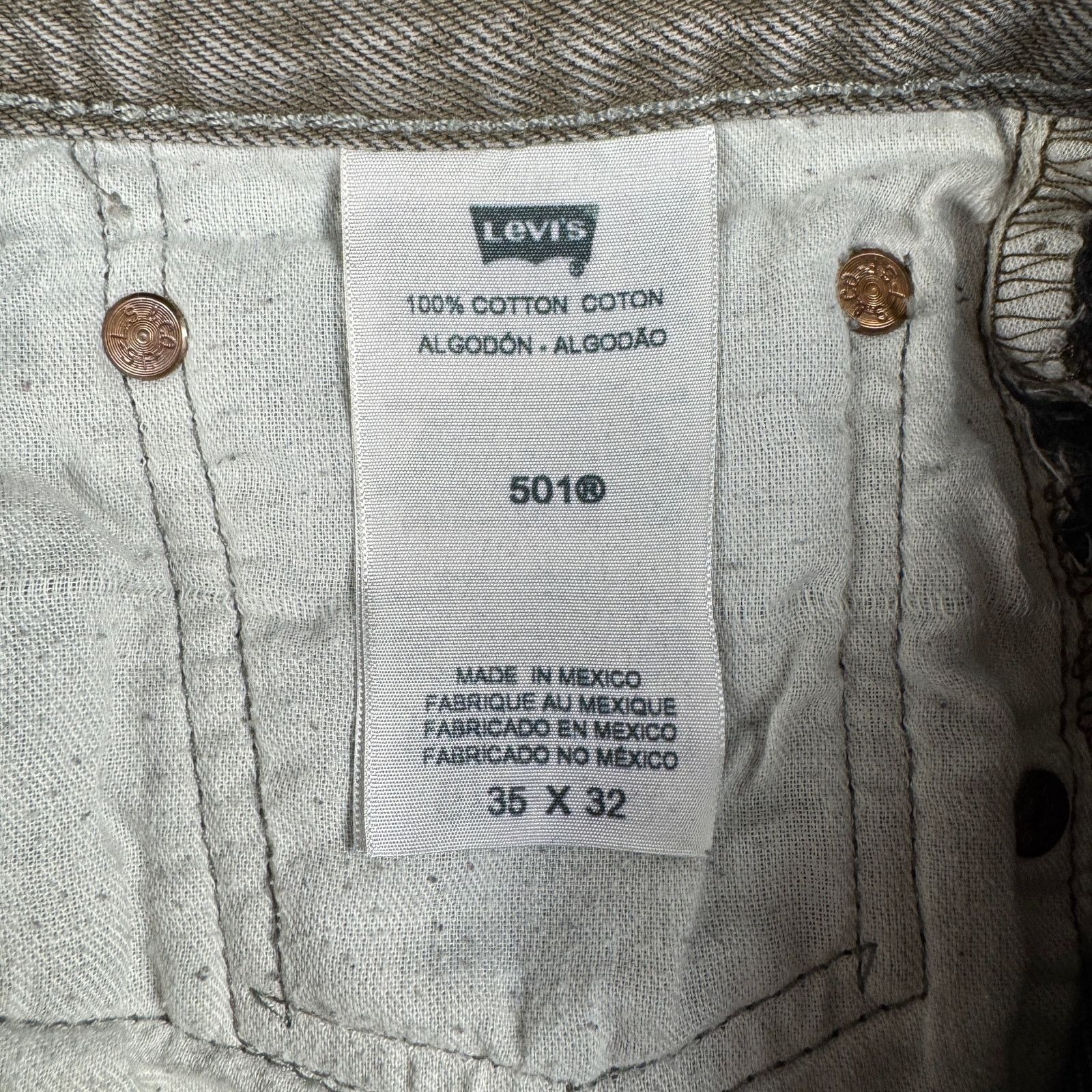 Levi's Y2K Levi’s 501XX Button Fly Jeans Men’s 33x29 Grey Size US 33 - 8 Thumbnail