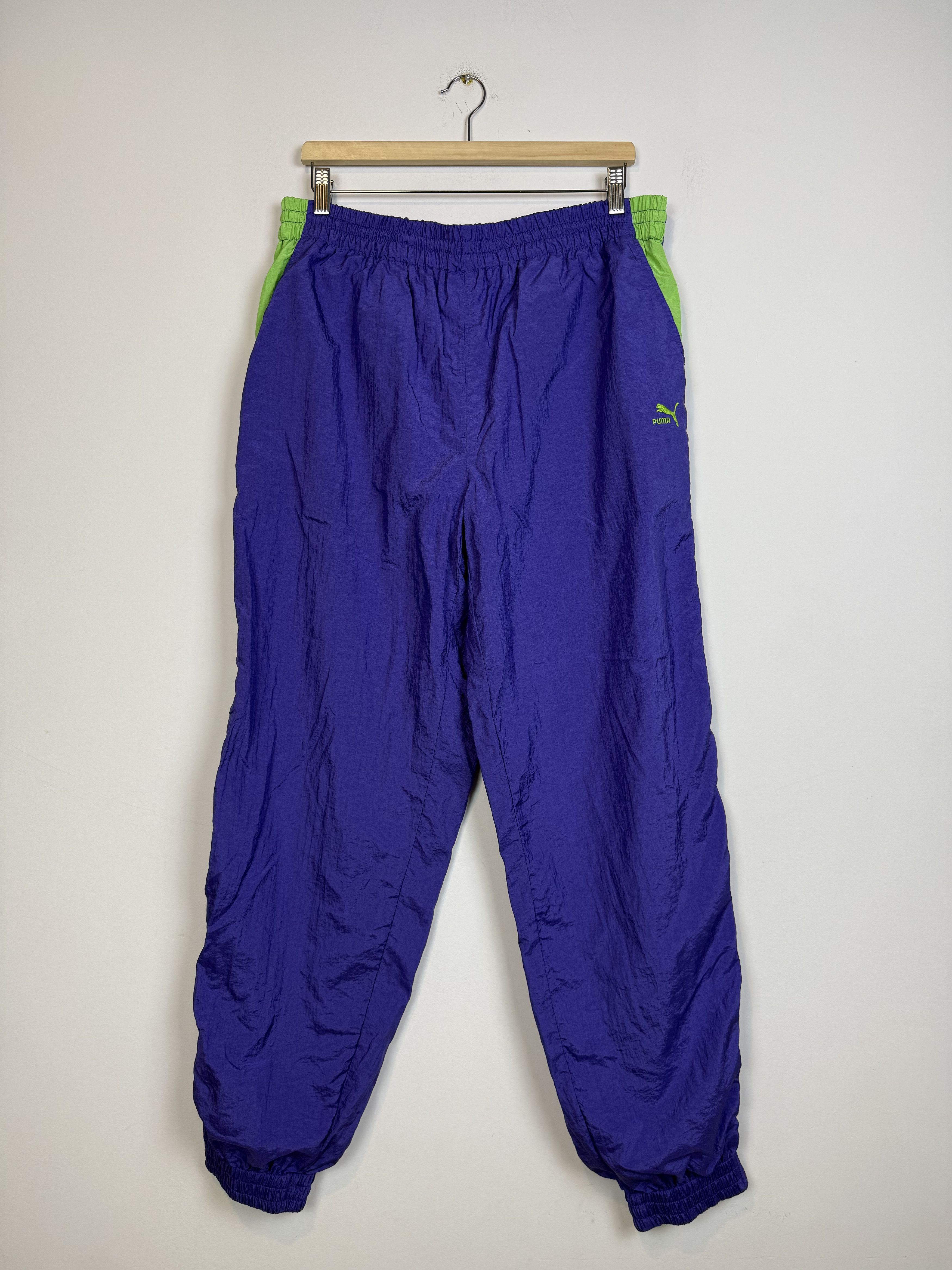 Puma Vintage 80s Puma Windbreaker Tracksuit Purple Green Actual L Size US L / EU 52-54 / 3 - 11 Thumbnail