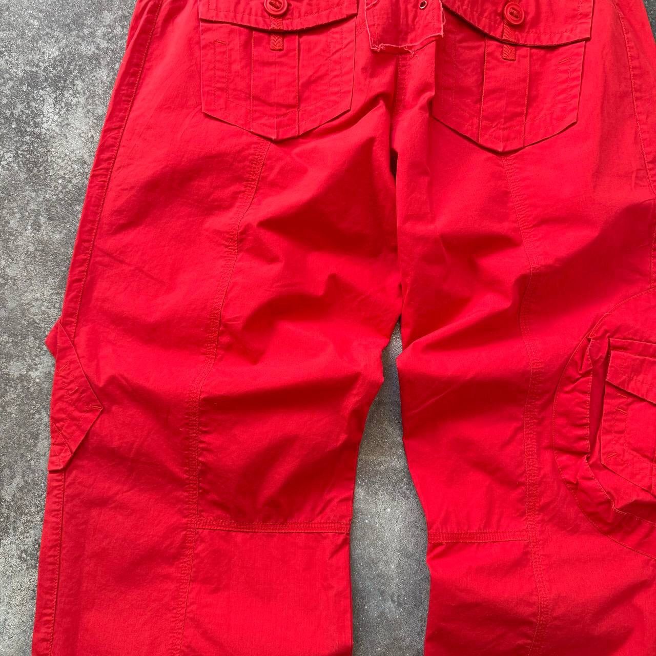 20471120 Japanese Style Vintage Multi pocket Cargo Parachute Pants Size 29" - 13 Thumbnail