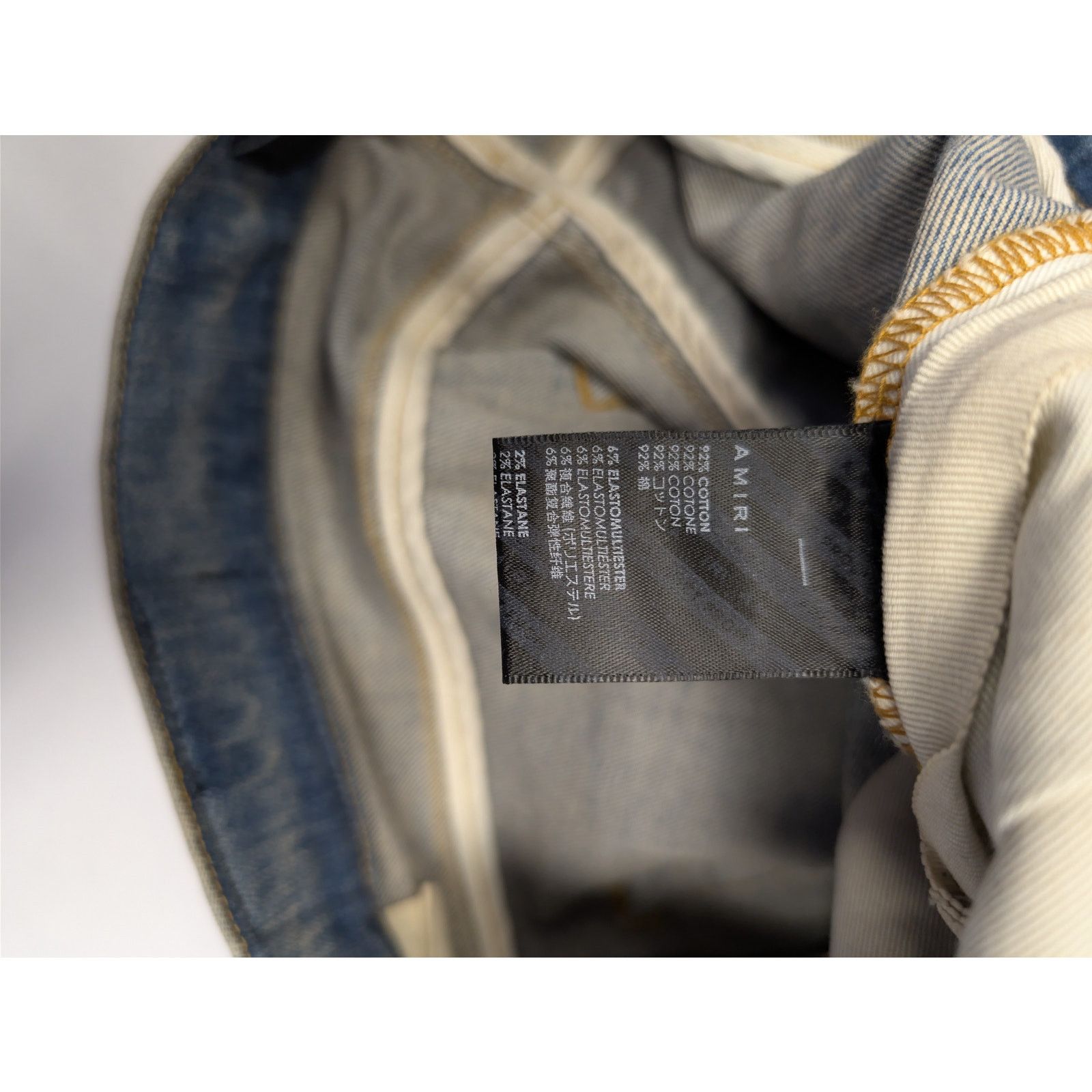 Amiri o1rshd1 Distressed Amiri Logo Jean Denim Jeans Size US 34 / EU 50 - 18 Thumbnail