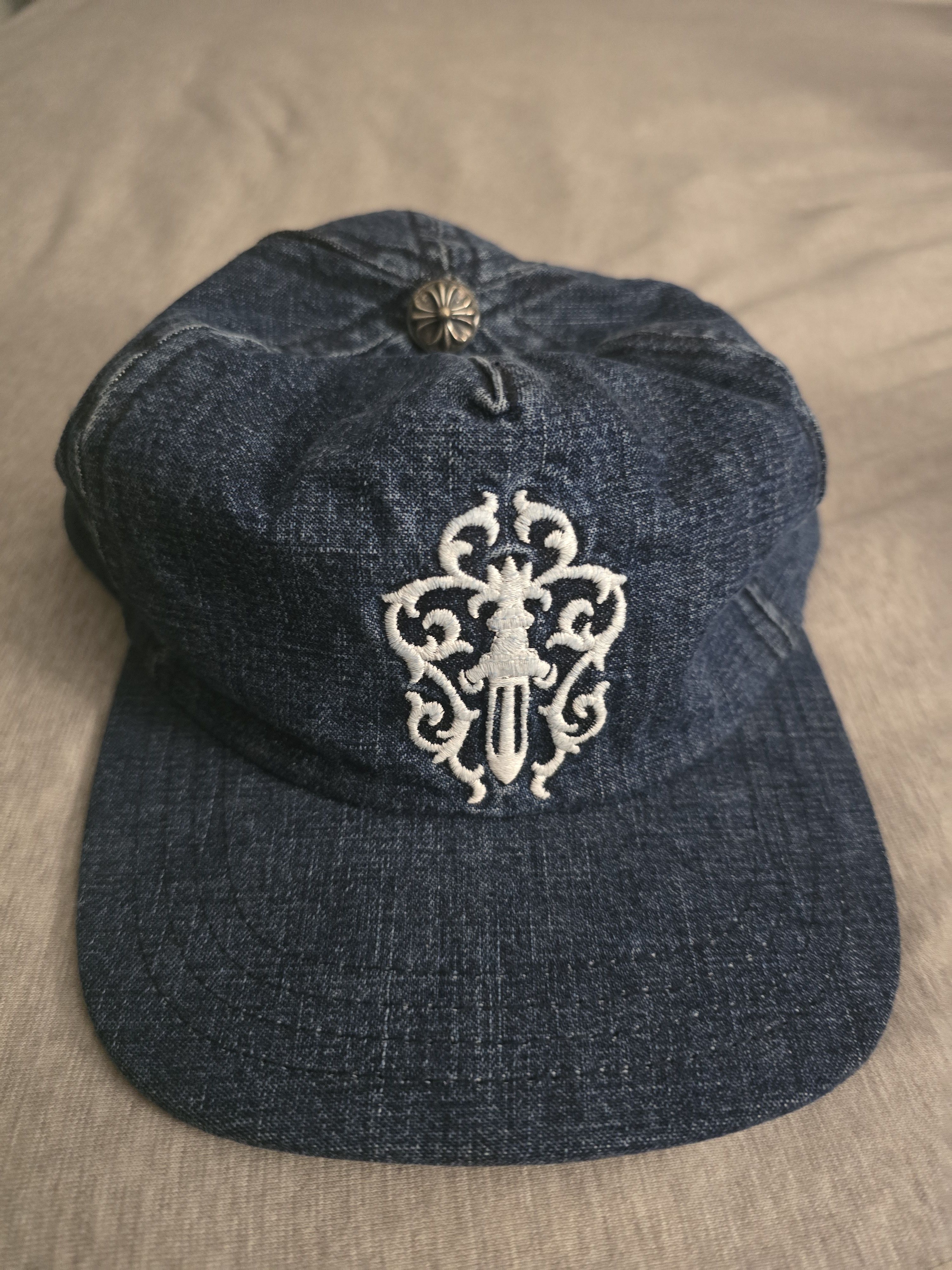 Chrome Hearts Chrome Hearts Denim Dagger Hat Snapback Size ONE SIZE - 1 Thumbnail