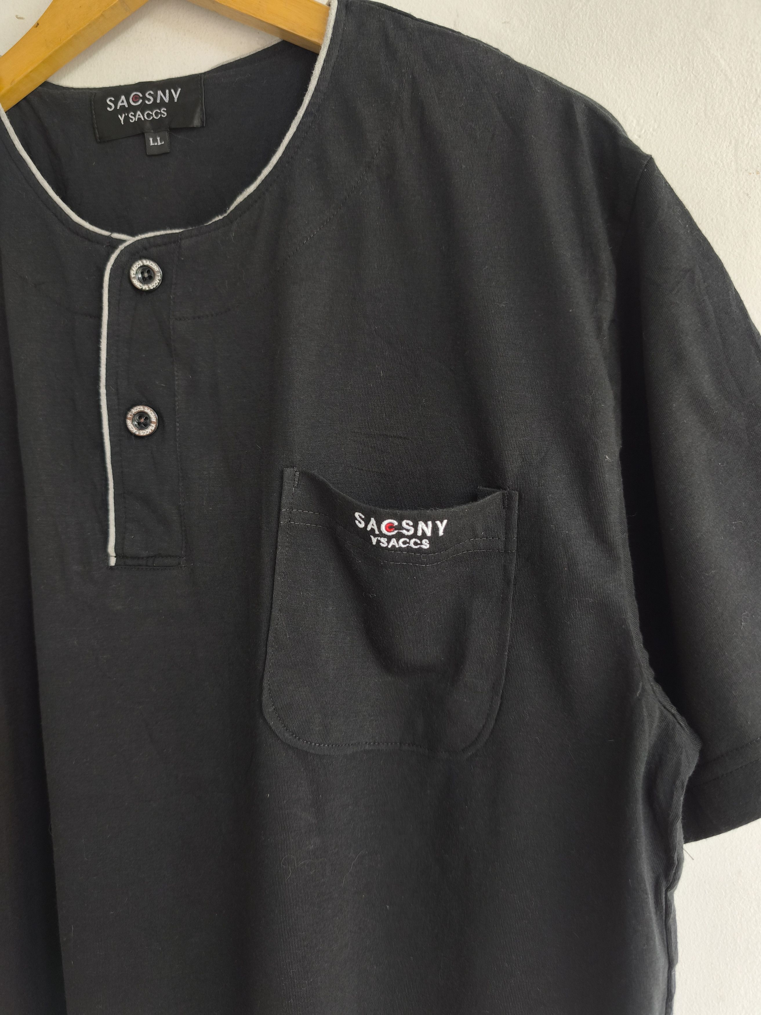 Y's for Men Vintage yohji Yamamoto sacsny ysaccs henley tshirt Size US L / EU 52-54 / 3 - 2 Thumbnail