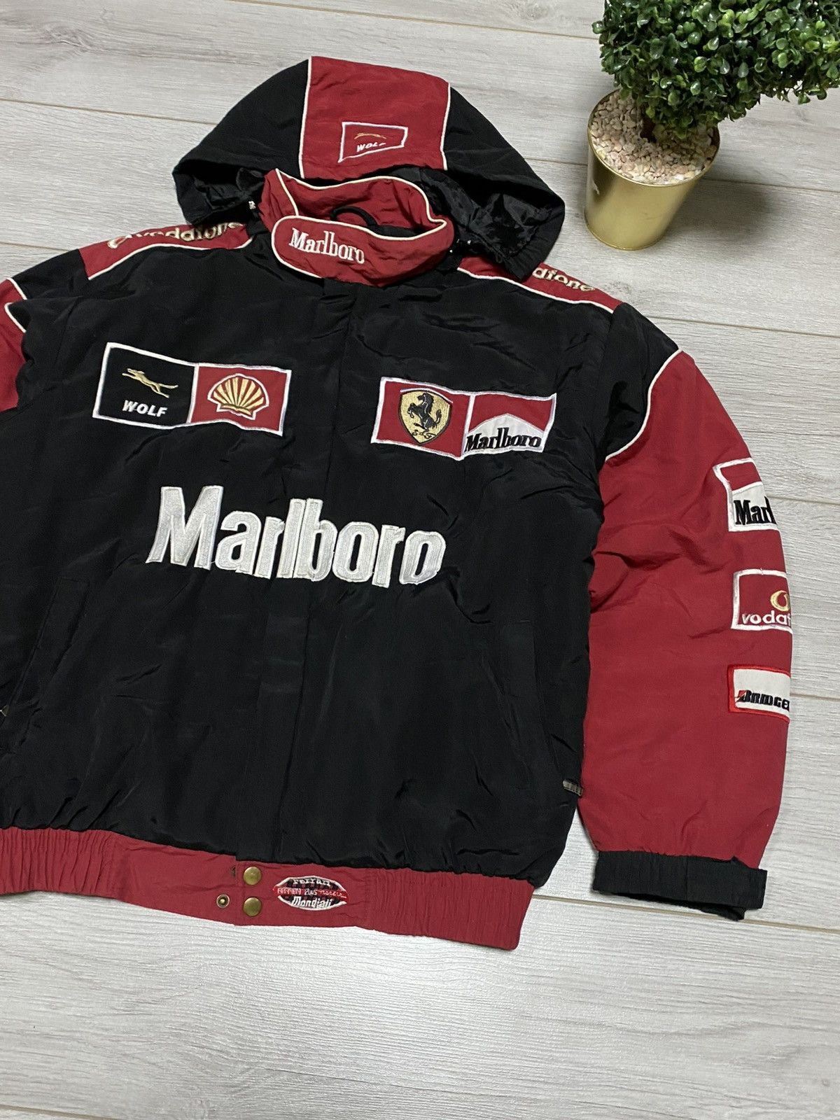 Marlboro Marlboro Ferrari vintage racing bomber shell jacket Size US XL / EU 56 / 4 - 3 Thumbnail