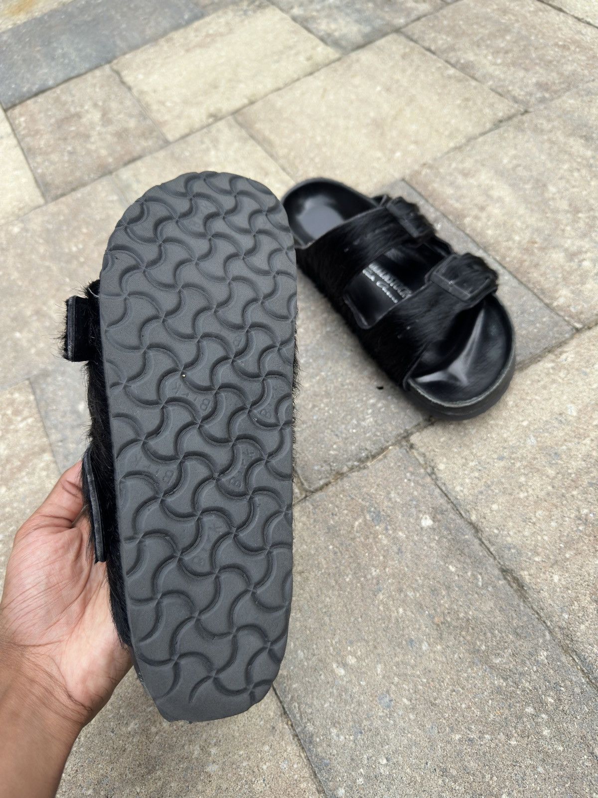 Birkenstock × Rick Owens rick owens birkenstock calf hair sandals Size US 8.5 / EU 41-42 - 4 Thumbnail