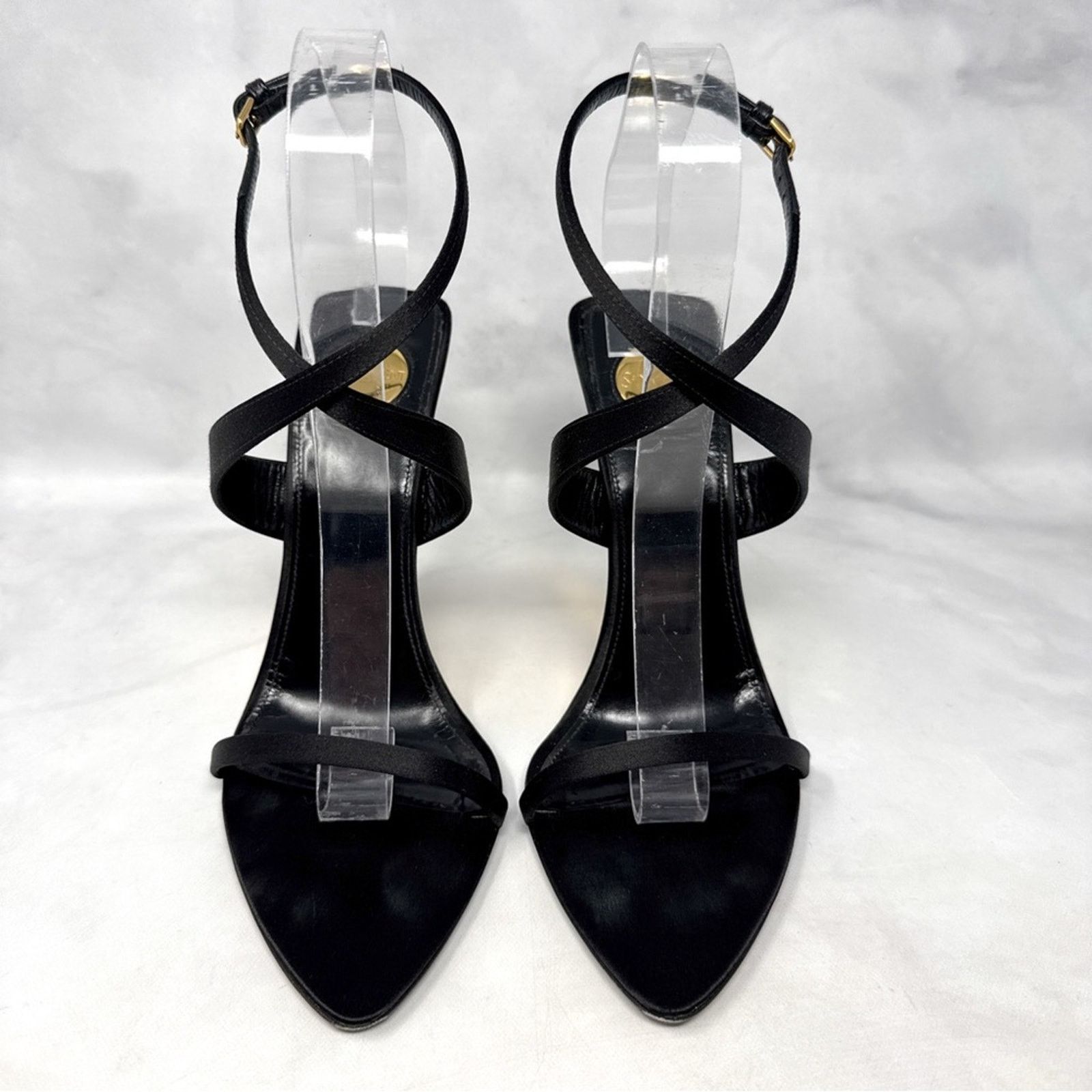 Saint Laurent Paris Saint Laurent Salome 110 Silk Leather Wedge Sandal Heel 38.5 Size US 8.5 / IT 38.5 - 5 Thumbnail