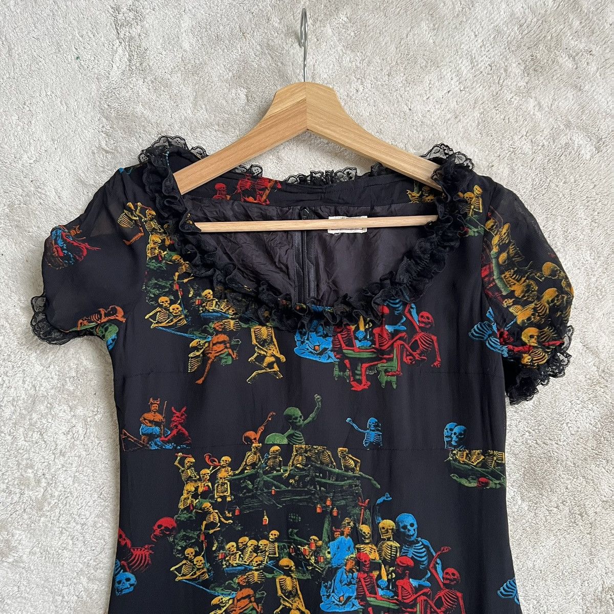 Hysteric Glamour 💥Hysteric Glamour skeleton printed dress Size S / US 4 / IT 40 - 4 Thumbnail