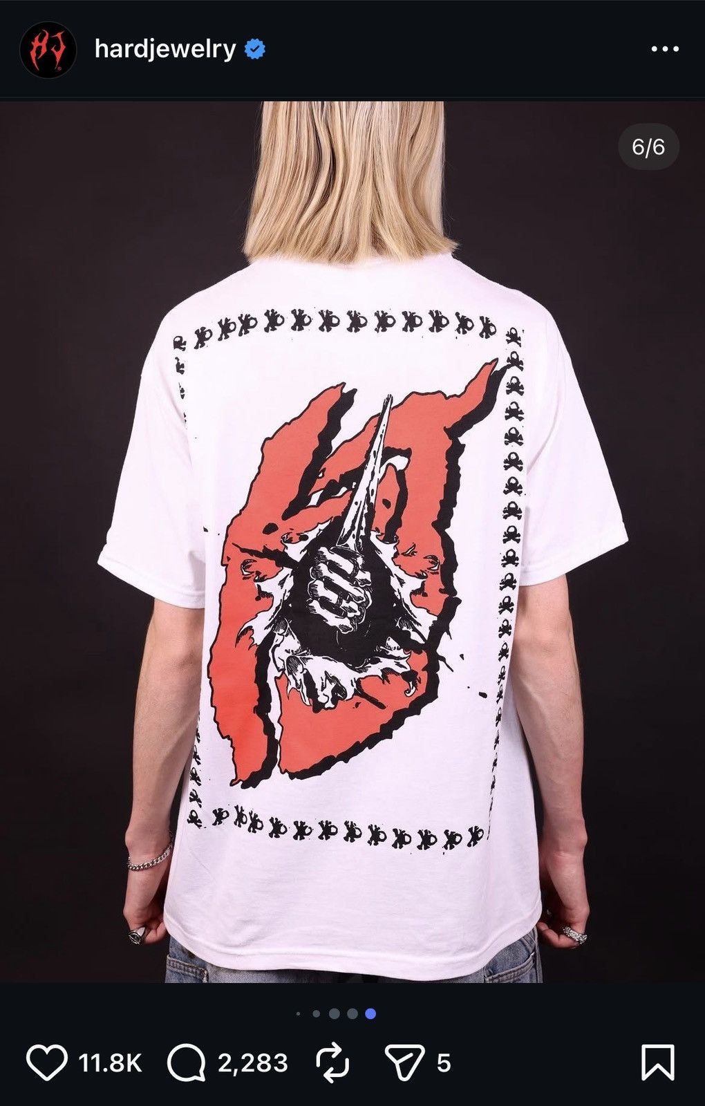 Other Hard Jewelry 6 Year Anniversary logo Tee Size US XXL / EU 58 / 5 - 5 Thumbnail