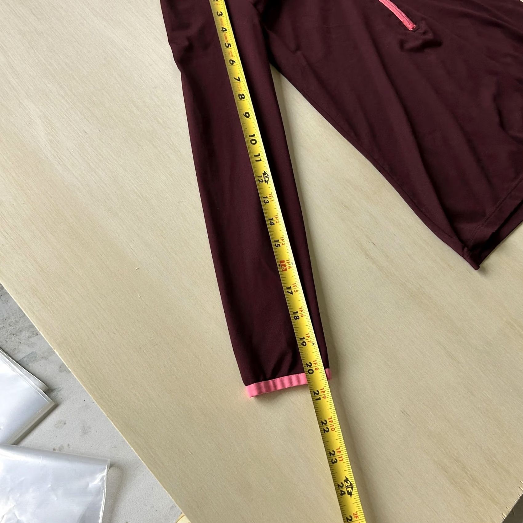 Pinko Victoria's Secret PINK Pullover Womens Small Red 1/4 Zip Long Sleeve Mock Neck Gym & Training Size S / US 4 / IT 40 - 5 Thumbnail