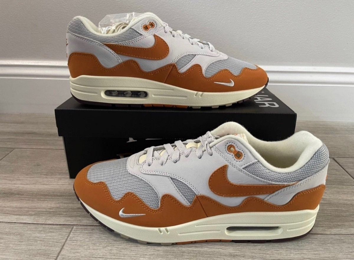 Nike × Patta Patta Nike Air Max 1 Monarch Metallic Silver Platinum Sz 12 Size US 12 / EU 45 - 1 Thumbnail