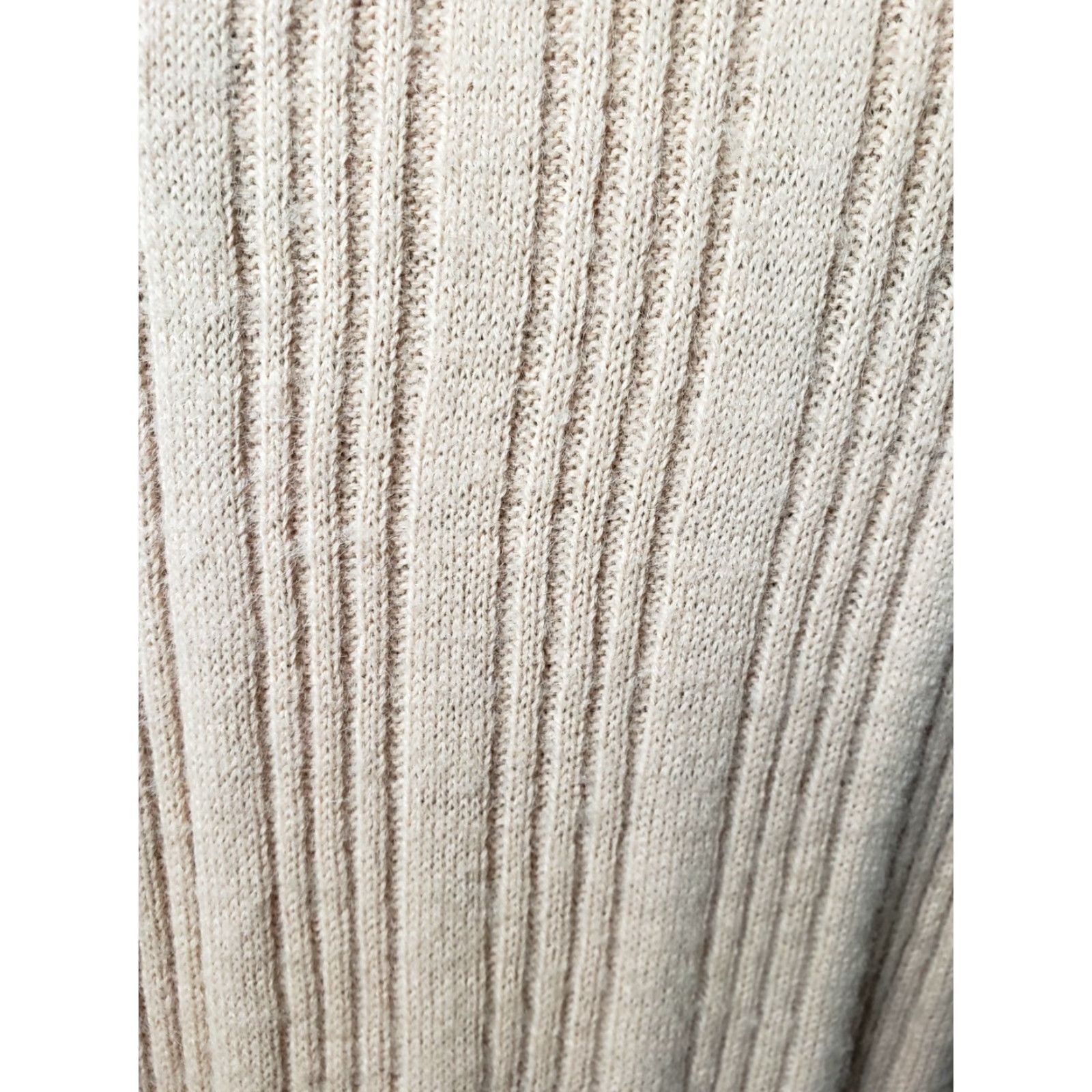 Vintage VINTAGE Dimensions Union Made 100% Virgin Acrylic Ribbed Tutleneck-XL Beige Shirt Mens Or Womens? Size XL / US 12-14 / IT 48-50 - 2 Thumbnail