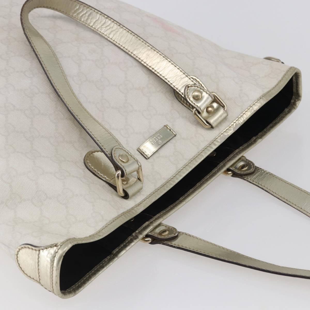 Gucci GUCCI GG Supreme Tote Bag Pvc Ivory Gold Size ONE SIZE - 6 Thumbnail