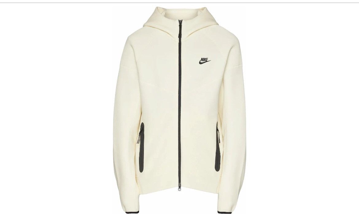 image of Nike Tech Fleece Windrunner Full Zip Sweatshirt in Black/Cream, Men's (Size 2XL)