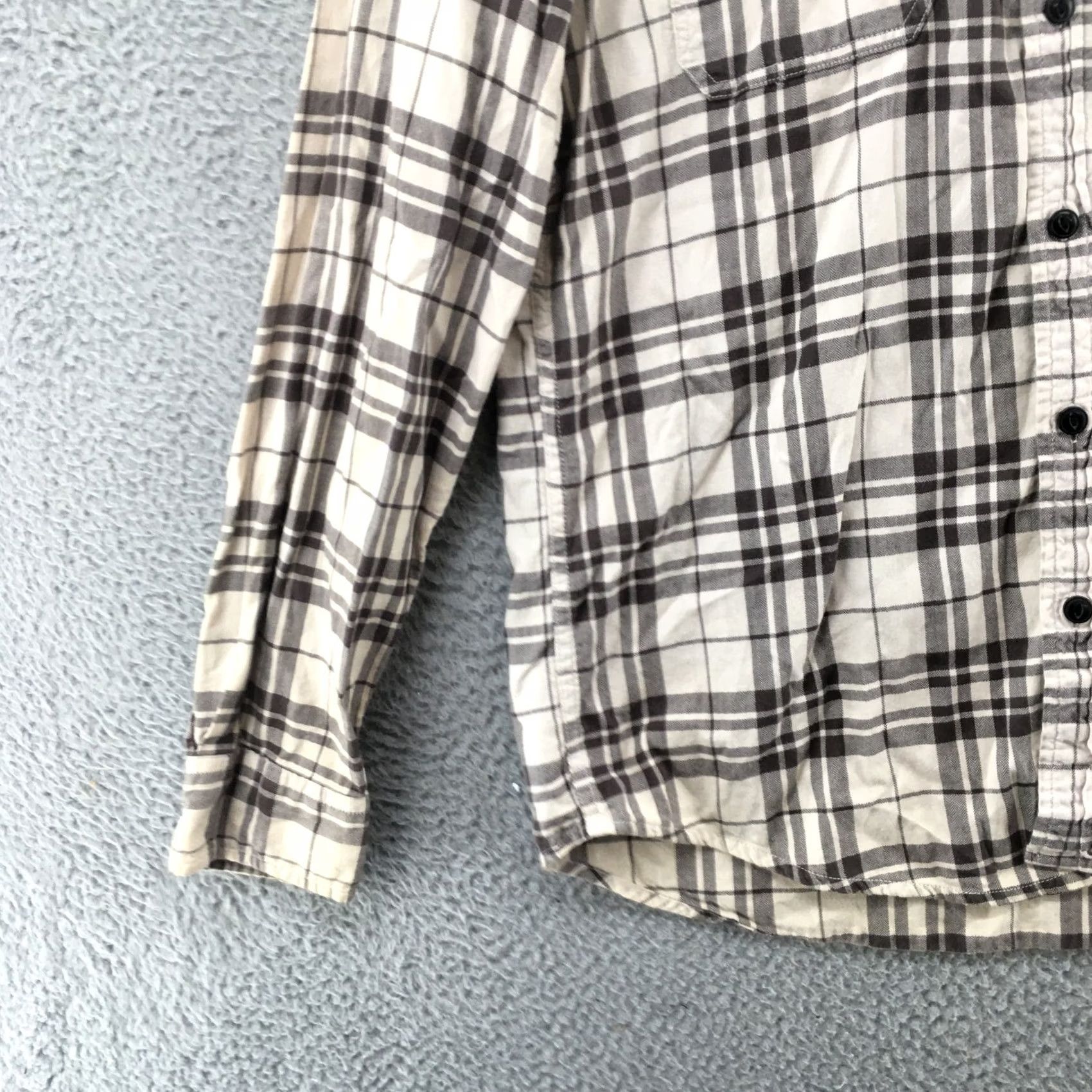 American Eagle Outfitters American Eagle Outfitters Casual Shirt Mens M Beige Plaid Athletic Long Sleeve Size US M / EU 48-50 / 2 - 3 Thumbnail