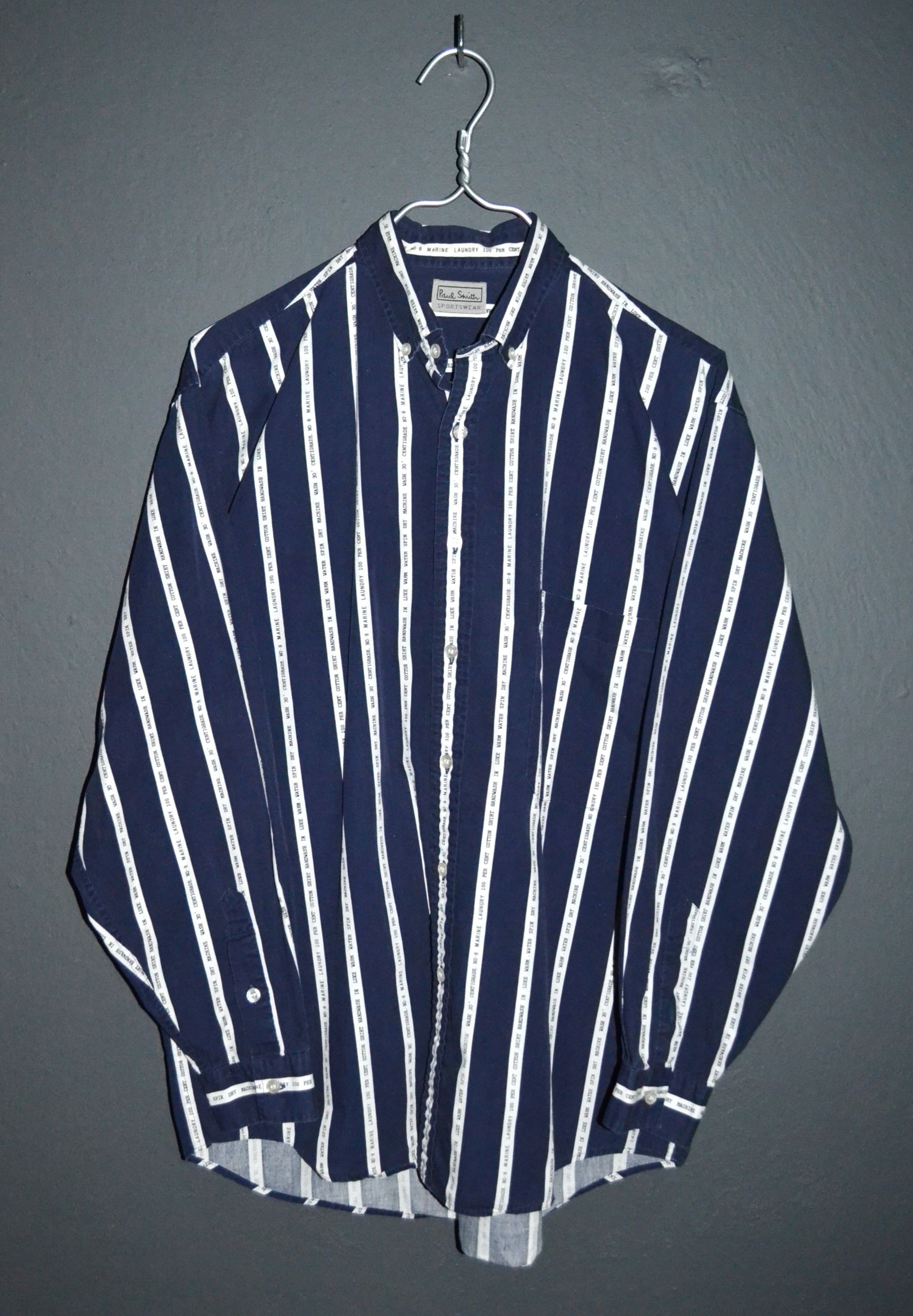 Paul Smith Paul Smith Vintage Striped Marine Shirt 2 L-XL Oversized Size US L / EU 52-54 / 3 - 1 Thumbnail