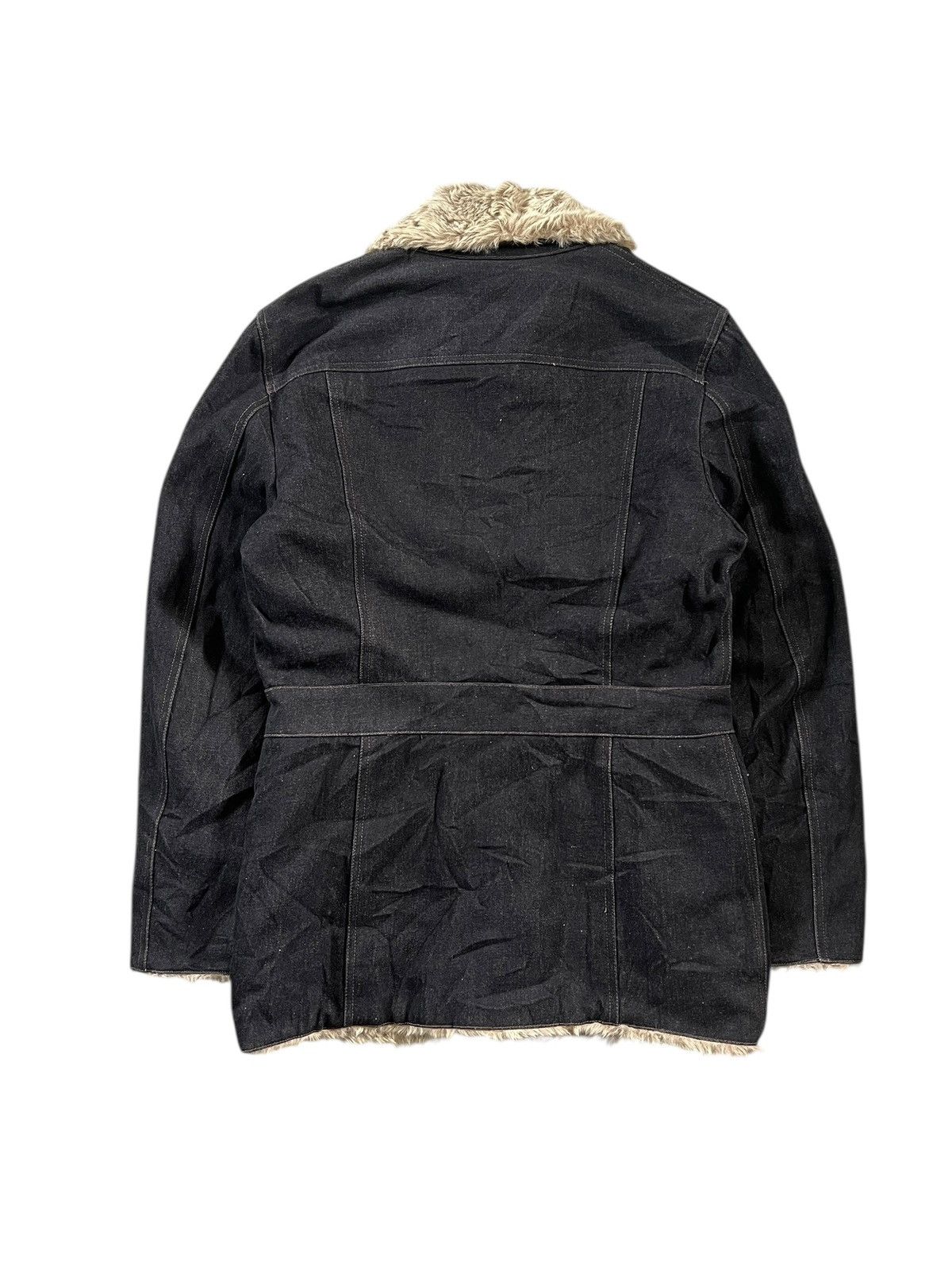Japanese Brand 1990s Nicole Club For Men Fur Denim Chore Jacket Size US L / EU 52-54 / 3 - 2 Thumbnail