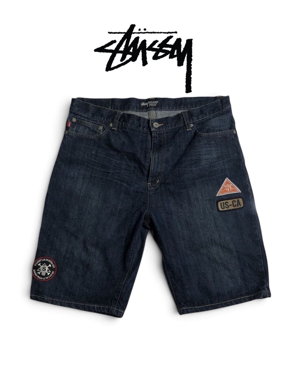 Stussy Stussy Rough & Rugged Workwear Patches Denim Shorts | Grailed