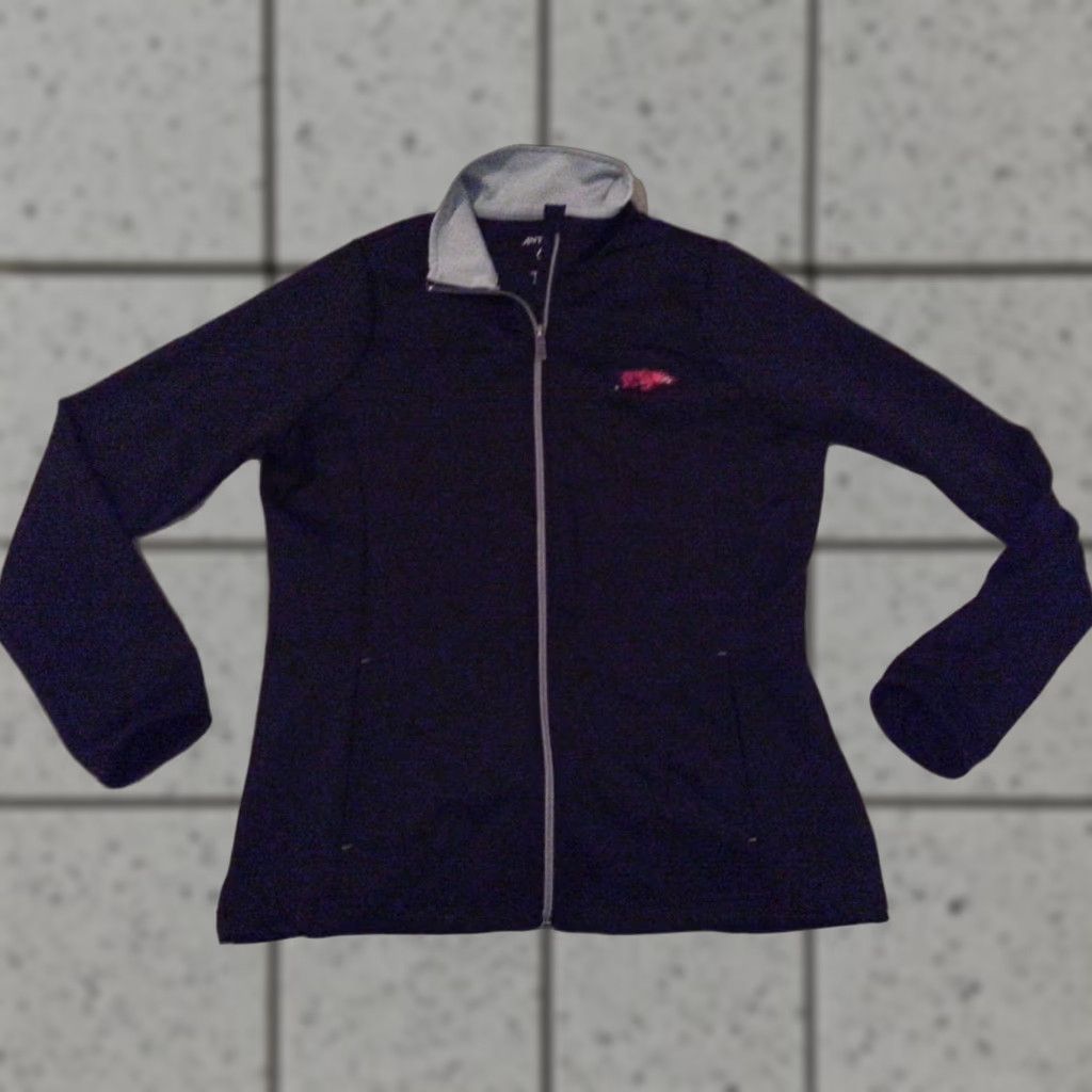 Vintage Womens Antigua Arkansas Razorbacks Jacket M Medium Black Track Athletic Jacket Size M / US 6-8 / IT 42-44 - 1 Thumbnail