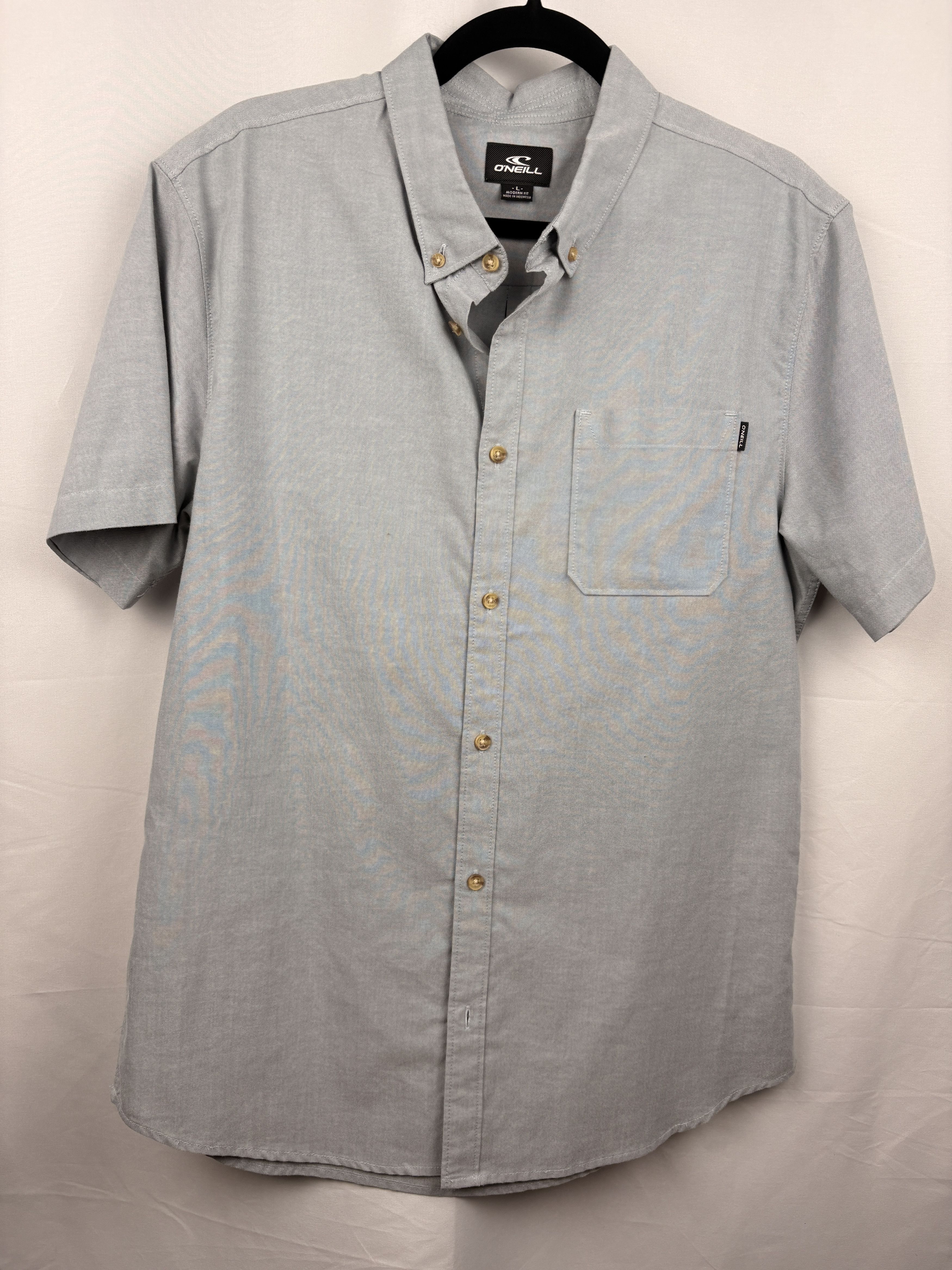O'Neill Men’s O’Neill Short Sleeve Button Up Shirt Light Grey Size US L / EU 52-54 / 3 - 1 Thumbnail