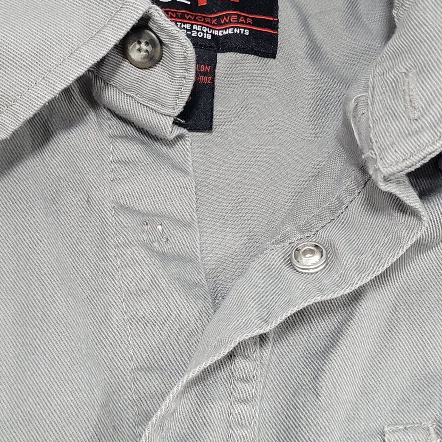 Vintage Forge Shirt Long Sleeve Pearl Snap Flame Resistant Workwear XLT Adult Gray Size US XL / EU 56 / 4 - 4 Thumbnail