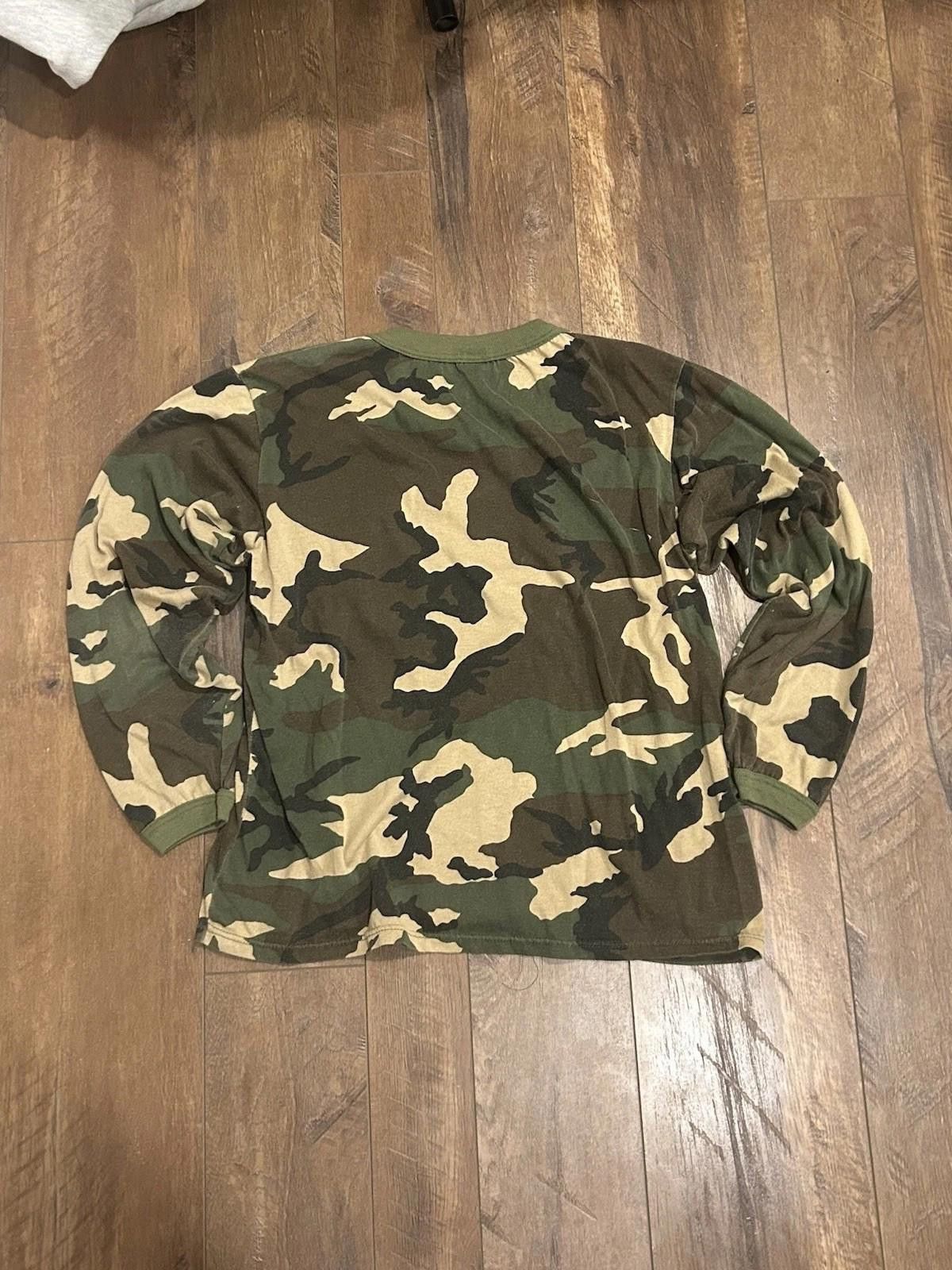Vintage VTG 80s 90s Camo Boxy Blank Pocket L/S Tee T-Shirt Mens M Size US M / EU 48-50 / 2 - 3 Thumbnail