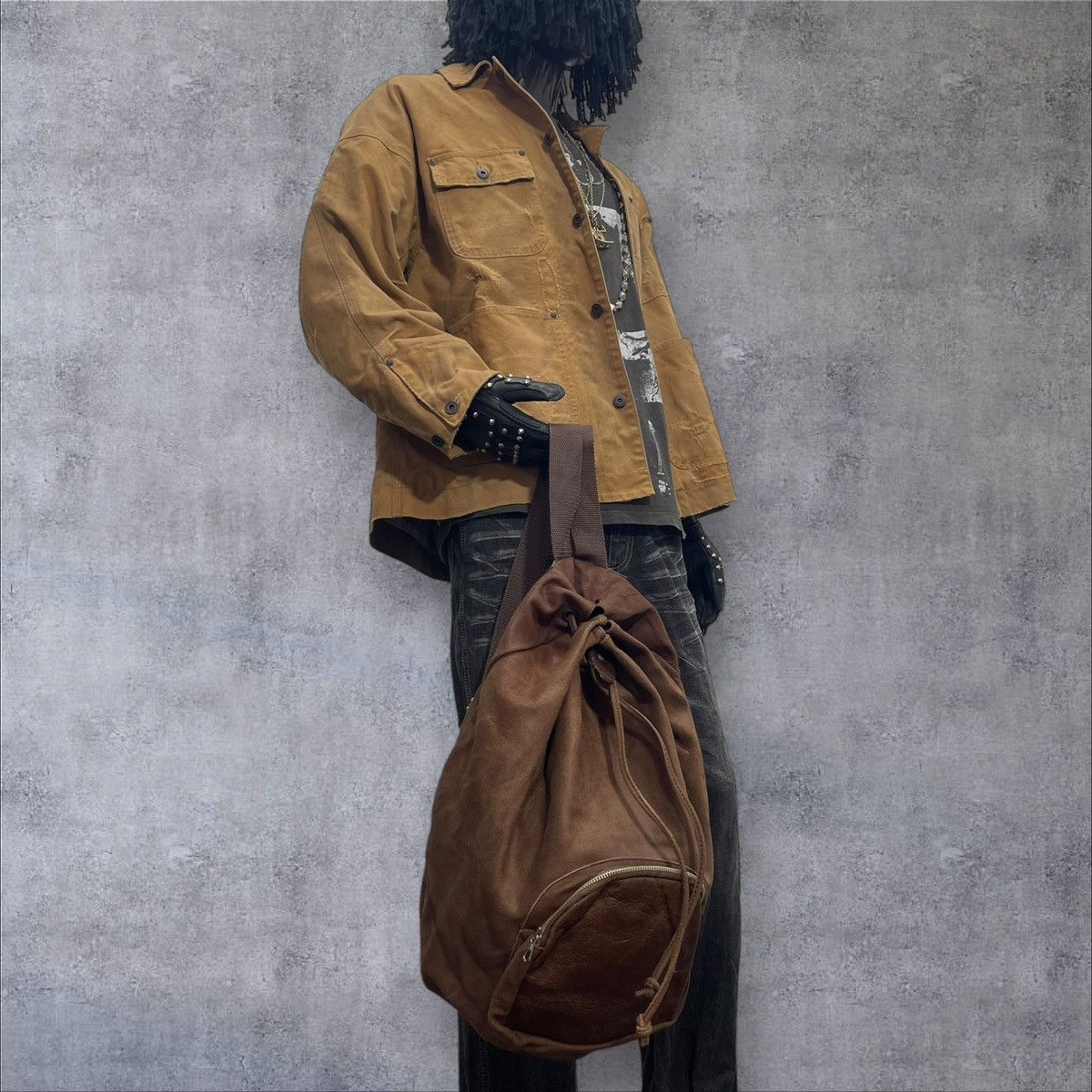 Boneville Archive 1984 Boneville Massimo Osti Leather Backpack Bag 7🟩 Size ONE SIZE - 4 Thumbnail