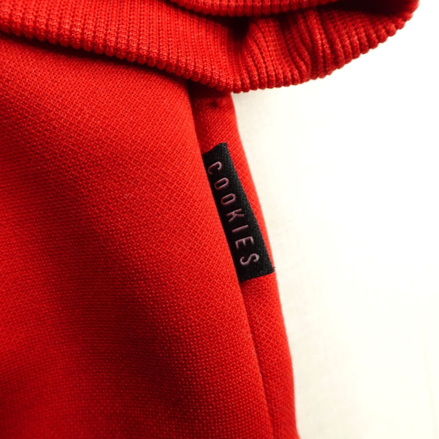 Vintage Cookies SF Jacket 4XL Mens Red Black Track Coat Windbreaker Zip Full Zip Pockets Logo Zipper Stand-Up Collar Leather? No leather. Size US XXL / EU 58 / 5 - 5 Thumbnail